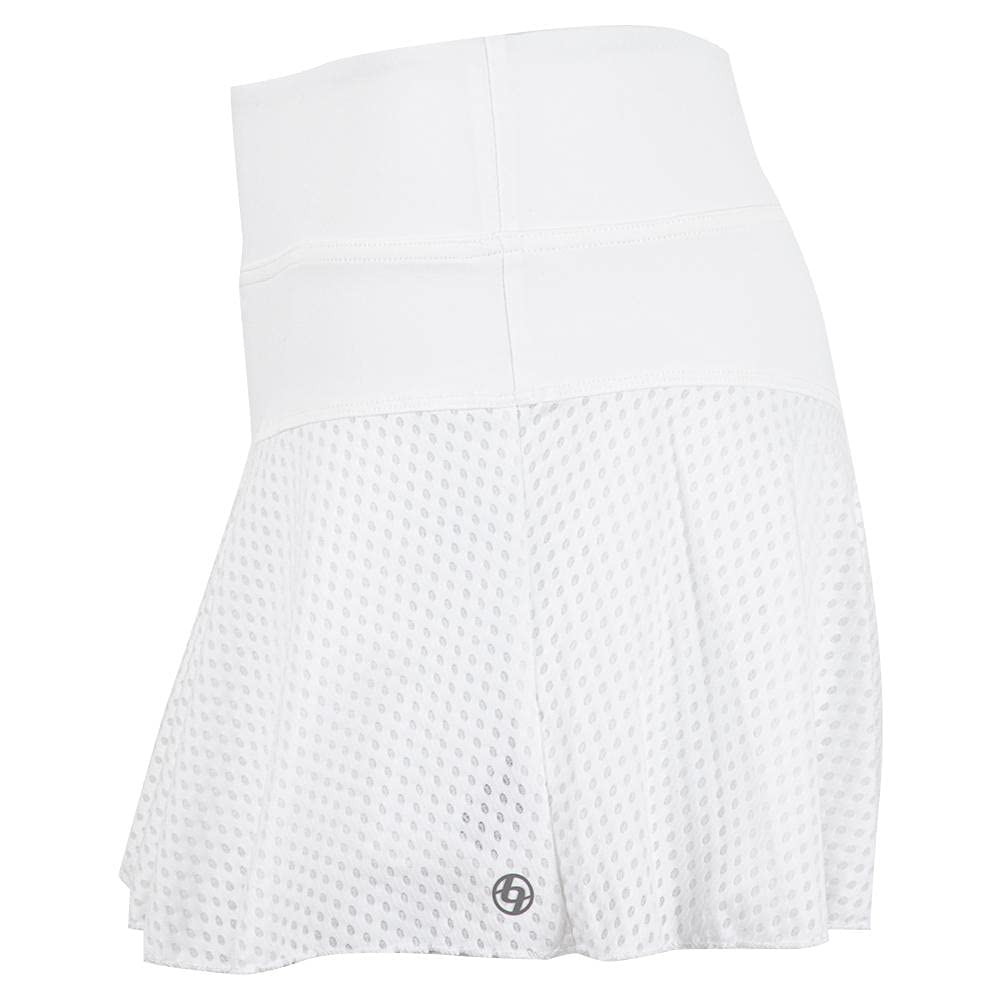 Lija Basic Multi Panel Skirt for Women - White Flowy Midi Skirt | Casual Summer Skirt for Beach, Office & Date Night Outfits