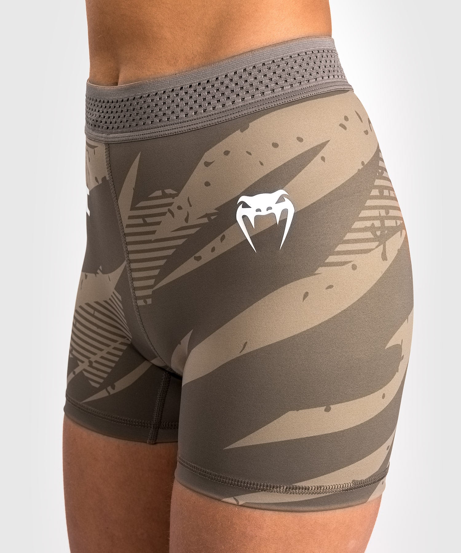 Venum UFC Adrenaline Fight Week Women's Vale Tudo Shorts - Desert Camo MMA Training & Fitness Workout Gear for Women