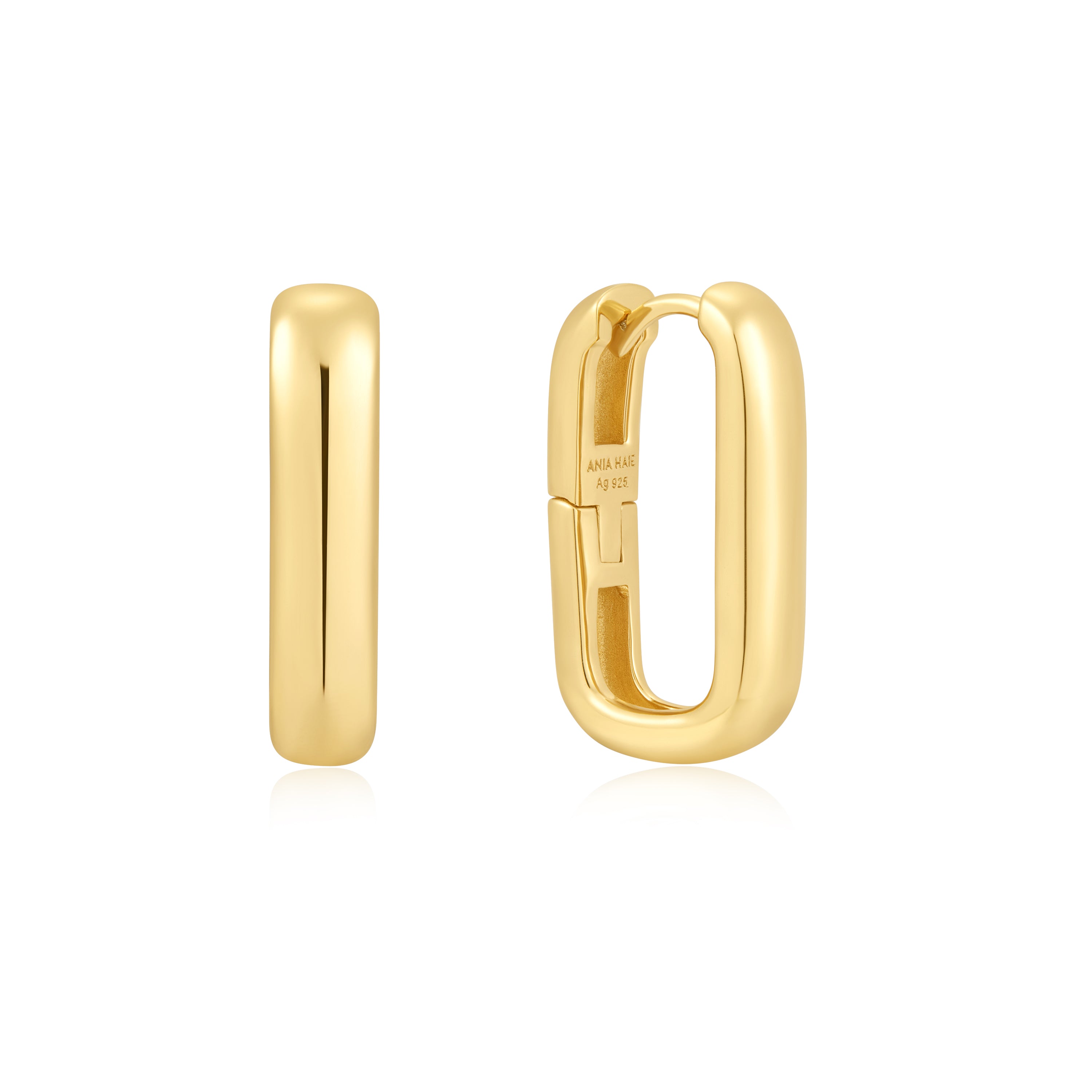 Gold Wide Paper Clip Earrings for Women - Trendy Chunky Hoop Earrings for Everyday Wear & Party Outfits