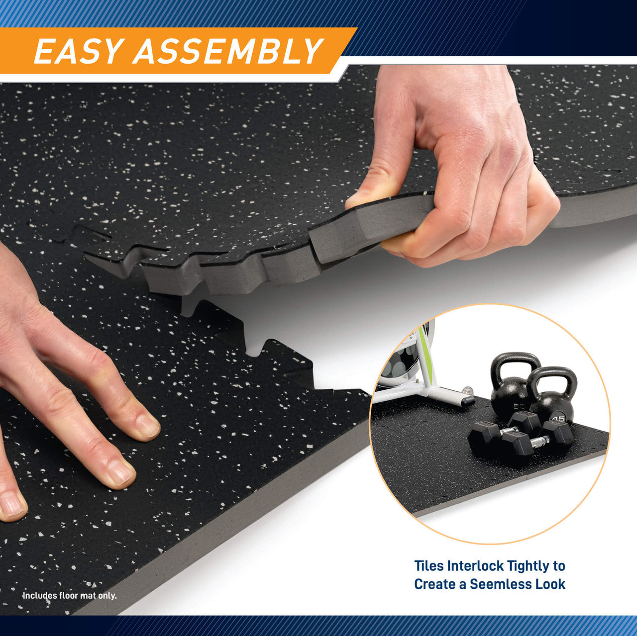 Marcy Dual Density Exercise Floor Mat (6-Piece Set) - 46