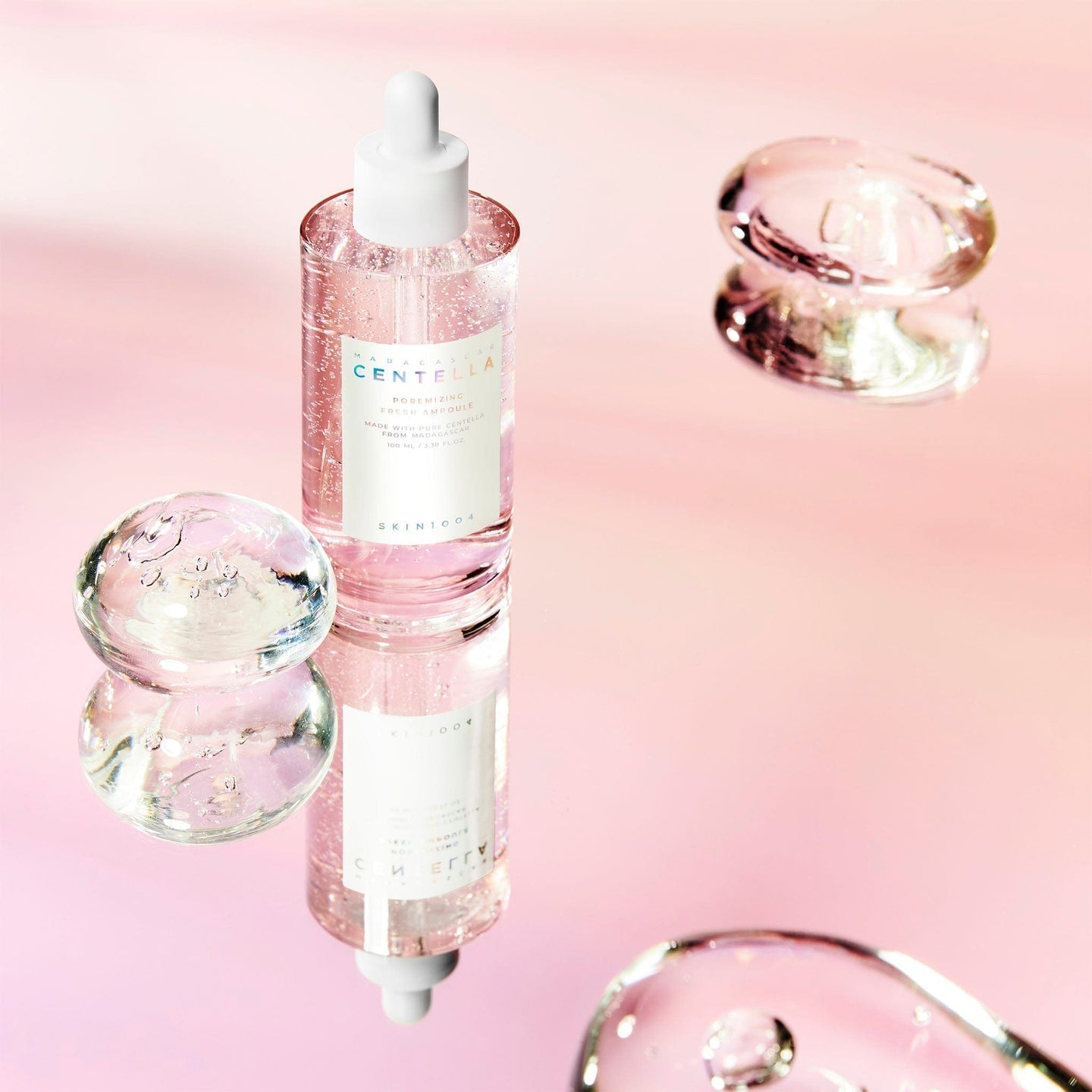 SKIN1004 Madagascar Centella Poremizing Fresh Ampoule 100ml - Korean Skincare for Oily & Acne-Prone Skin - Hydrating & Pore Minimizing Serum for Daily Face Care Routine