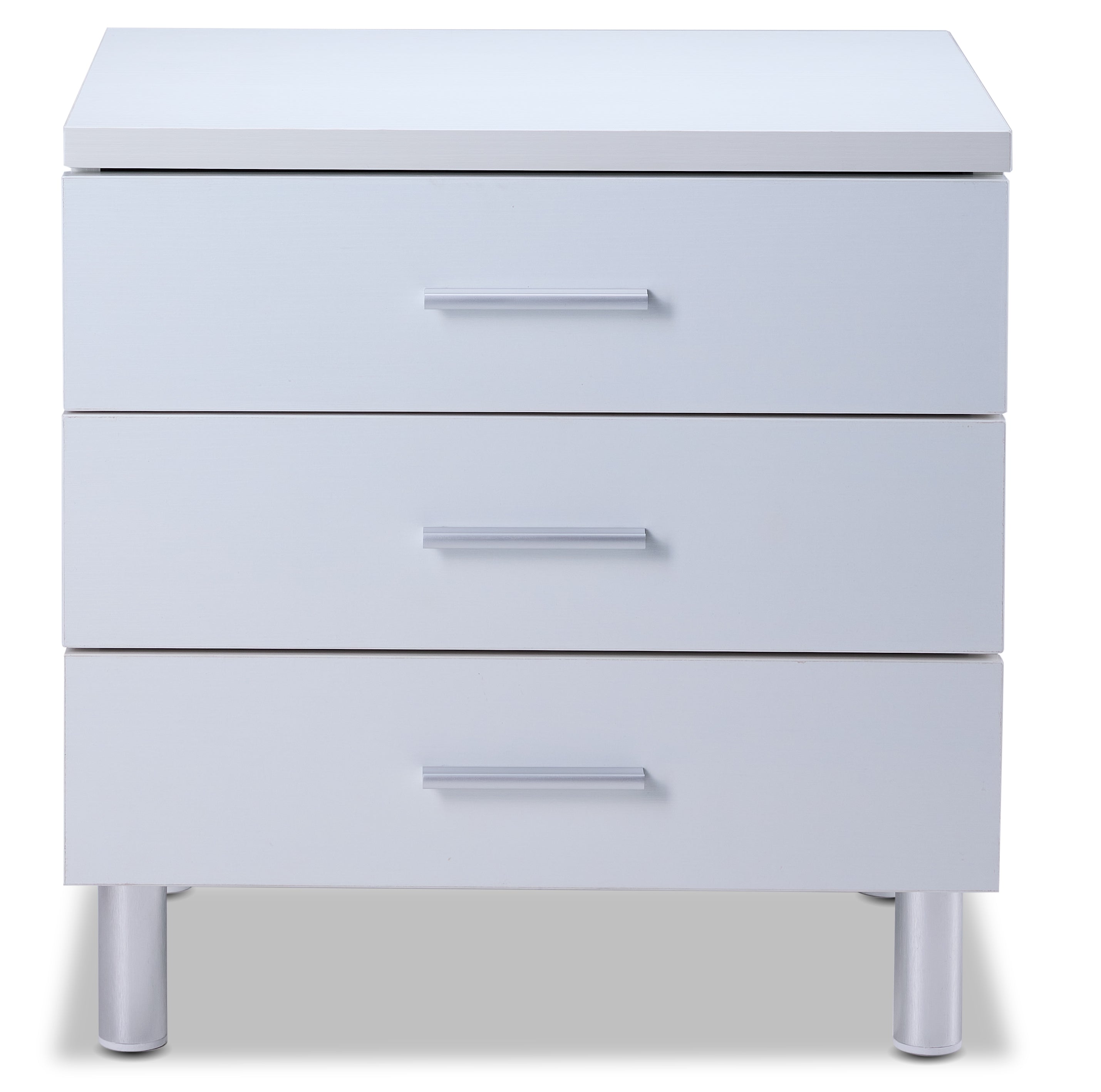 Bellmar White Night Stand - Modern Bedside Table with Storage for Bedroom, Living Room, or Office