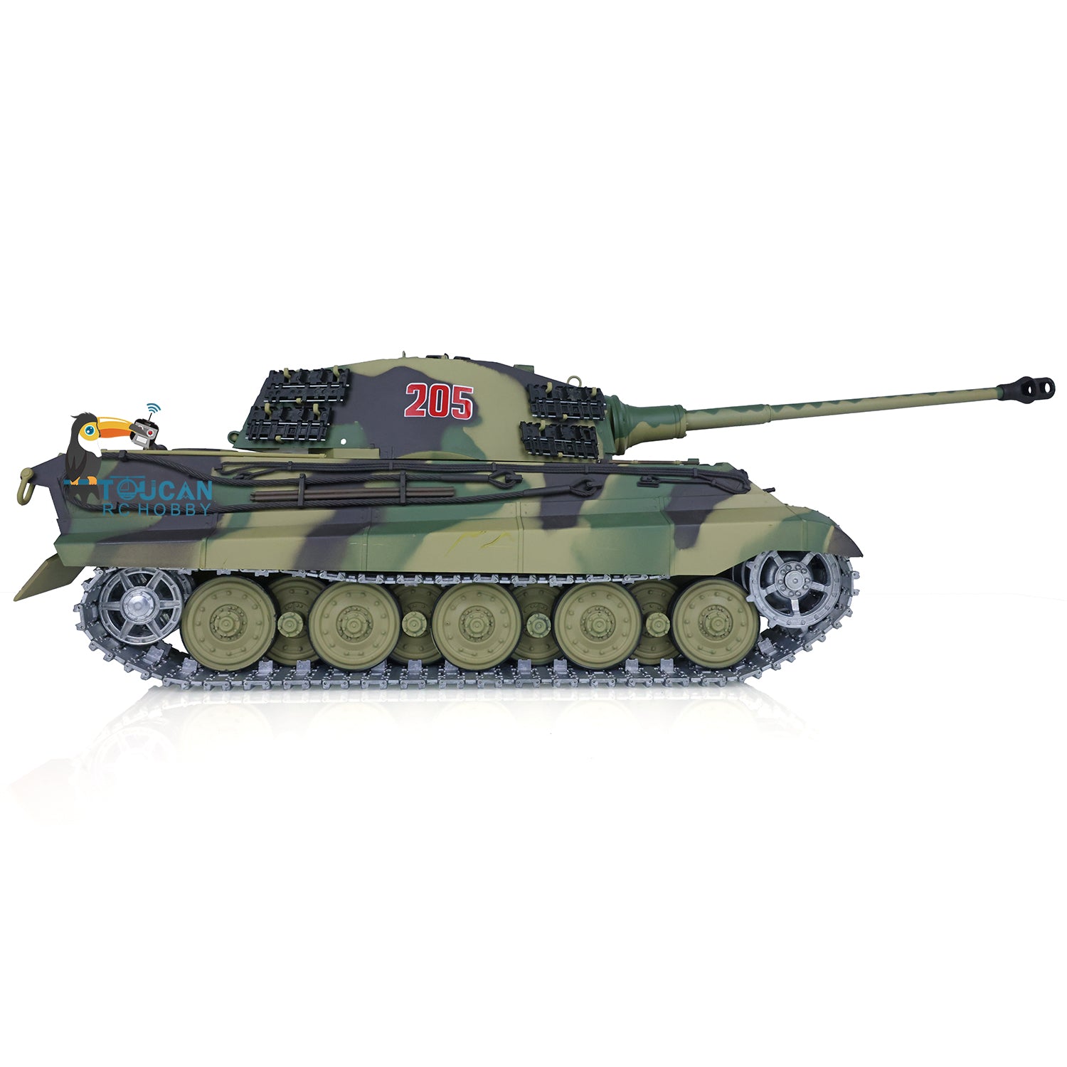 2.4Ghz Henglong 1:16 Scale German King Tiger RTR RC Tank - 3888A Model with Metal Tracks, 340° Rotating Turret & Steel Gearbox | US Stock | Battle Simulation & Collectible Display