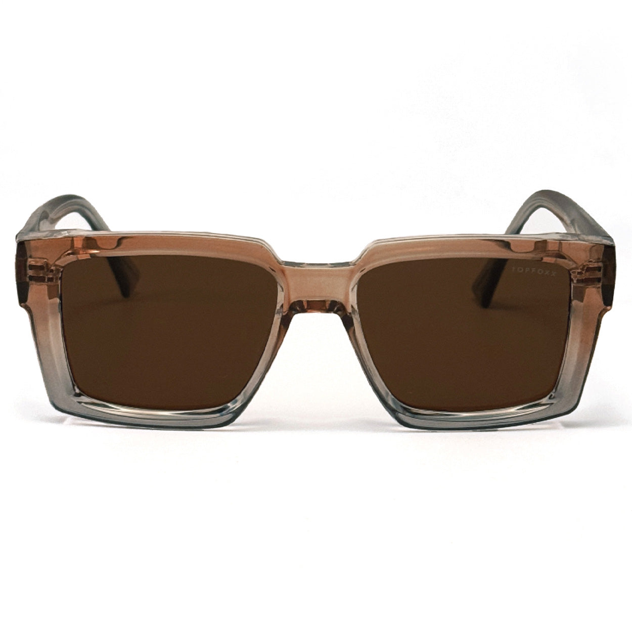 Paloma x Topfoxx Limited Edition Brown Square Sunglasses for Women - Vintage Retro Fashion Shades for Outdoor Activities & Beach Vacations