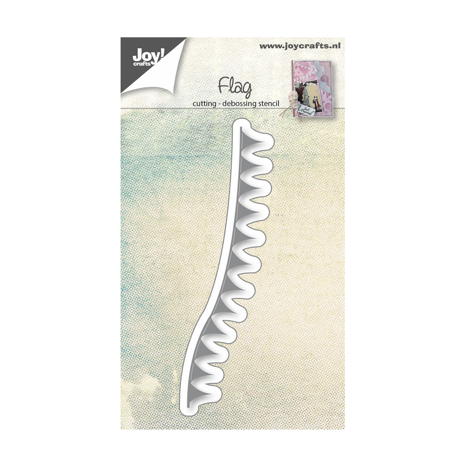 Joy!Crafts Silver Flag Cutting & Debossing Stencil - Perfect for DIY Scrapbooking, Card Making & Paper Crafts