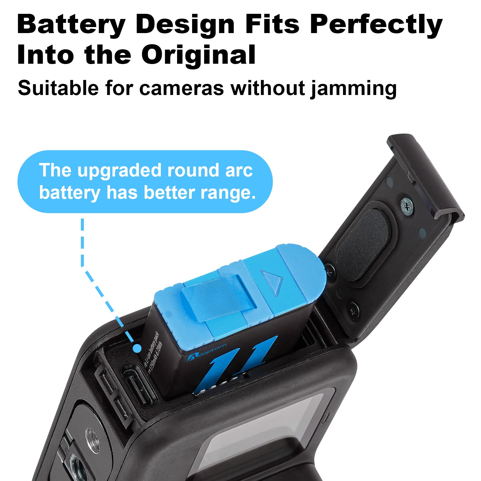 GoPro Hero 11/10/9 Battery Charger with 2 Replacement Batteries - 3-Slot Fast Charging Station for GoPro Hero 11 Black, Hero 10 Black & Hero 9 Black - Perfect for Travel, Vlogging & Outdoor Adventures
