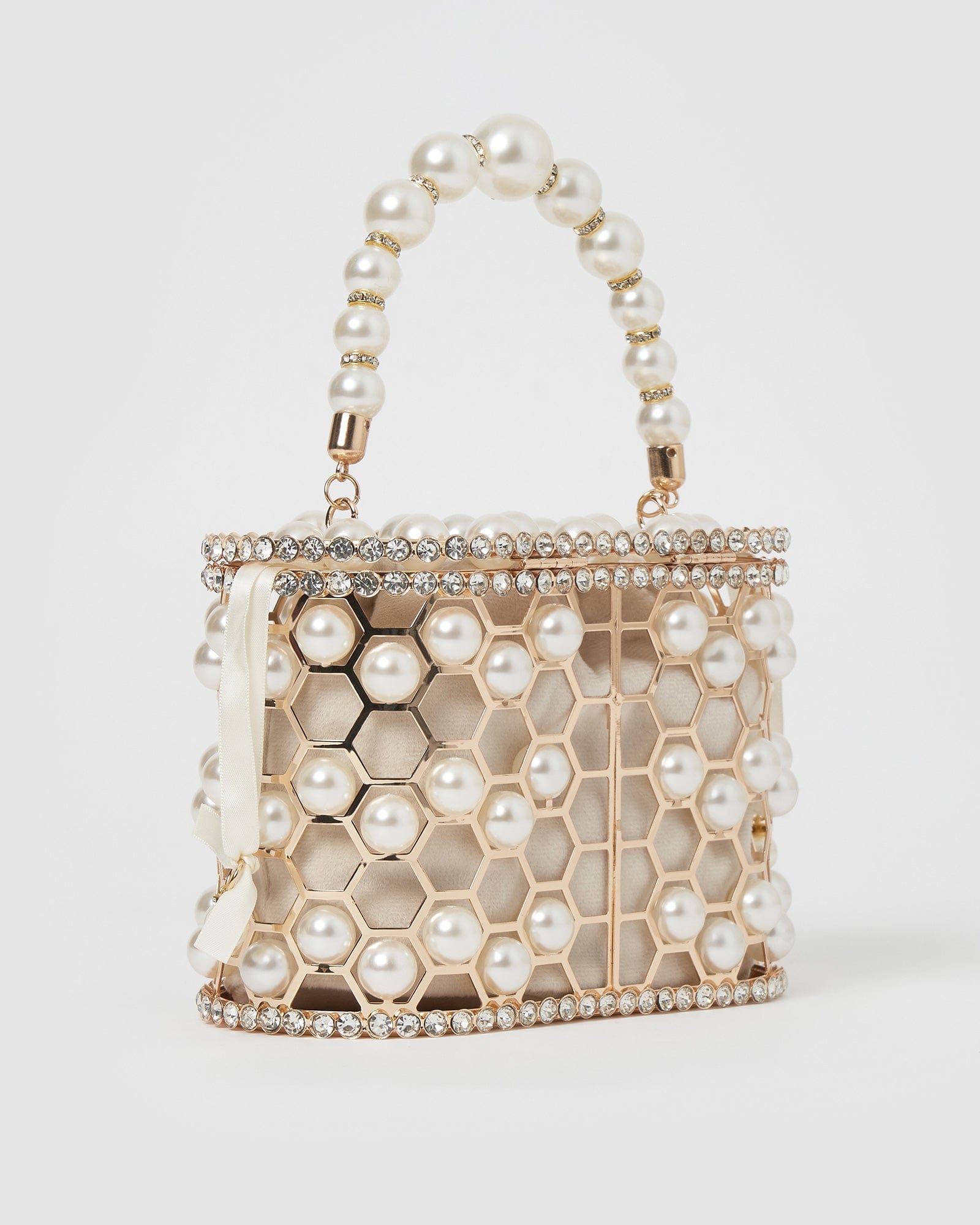 Izoa Harper Pearl Bag - Elegant & Stylish Women's Shoulder Bag for Parties, Weddings & Evening Events | Perfect Gift for Her