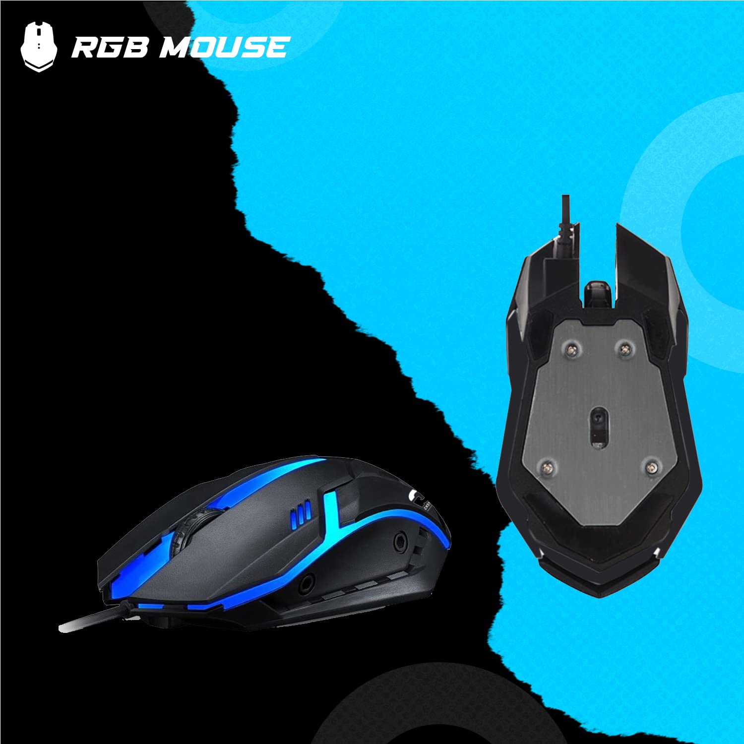 MTG RGB Backlit Mechanical Gaming Keyboard & Mouse Combo with Anti-Ghosting Keys, Wired USB for PC Laptop - Perfect for Esports, Streaming & Office Work