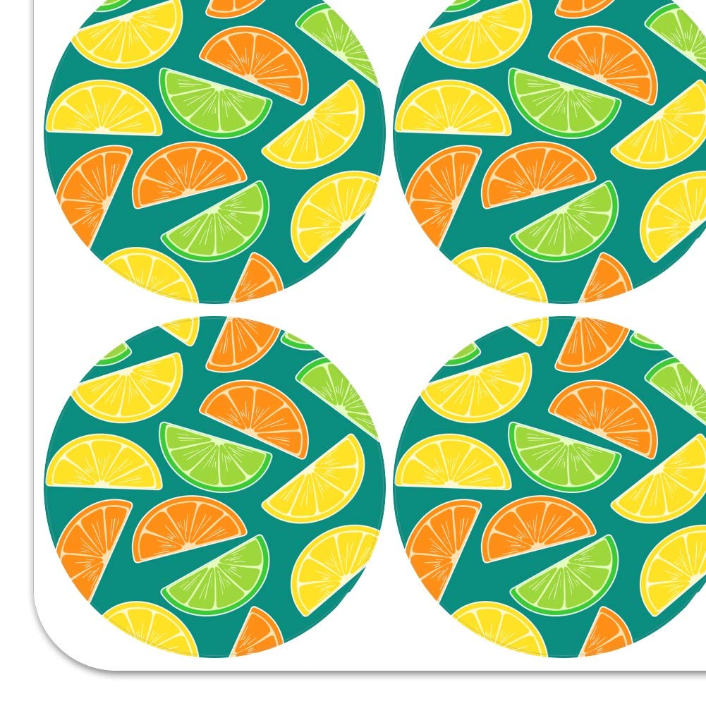 Citrus Lemon Lime Orange Slices Pattern Planner Stickers - Decorative Scrapbooking & Crafting Supplies for Bullet Journals, DIY Projects & Planner Decorations