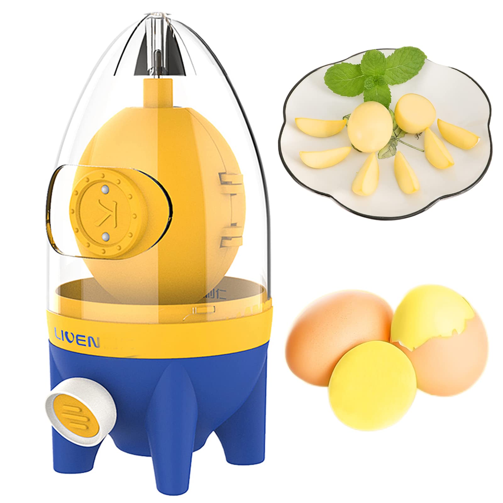 Golden Egg Maker - Manual Egg Puller & Scrambler, Portable Silicone Yolk Mixer with Drawstring for Perfectly Mixed Eggs - Ideal for Breakfast, Baking & Cooking at Home
