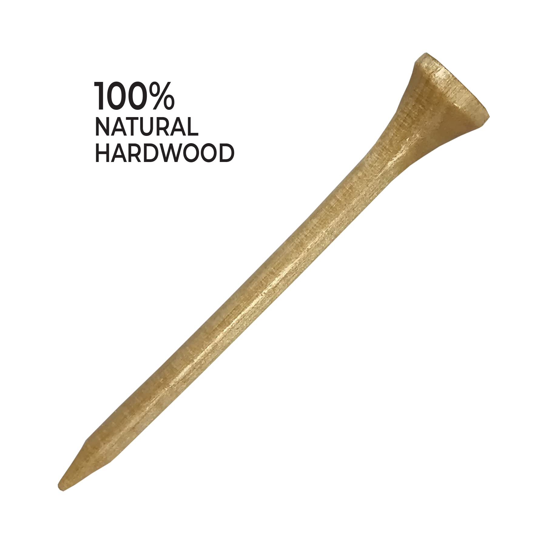 Premium Pride Golf Tees 3-1/4 Inch Natural Wooden Golf Tees - 400 Count Pack for Driving Range & Tournament Play - Durable & Eco-Friendly Golf Accessories