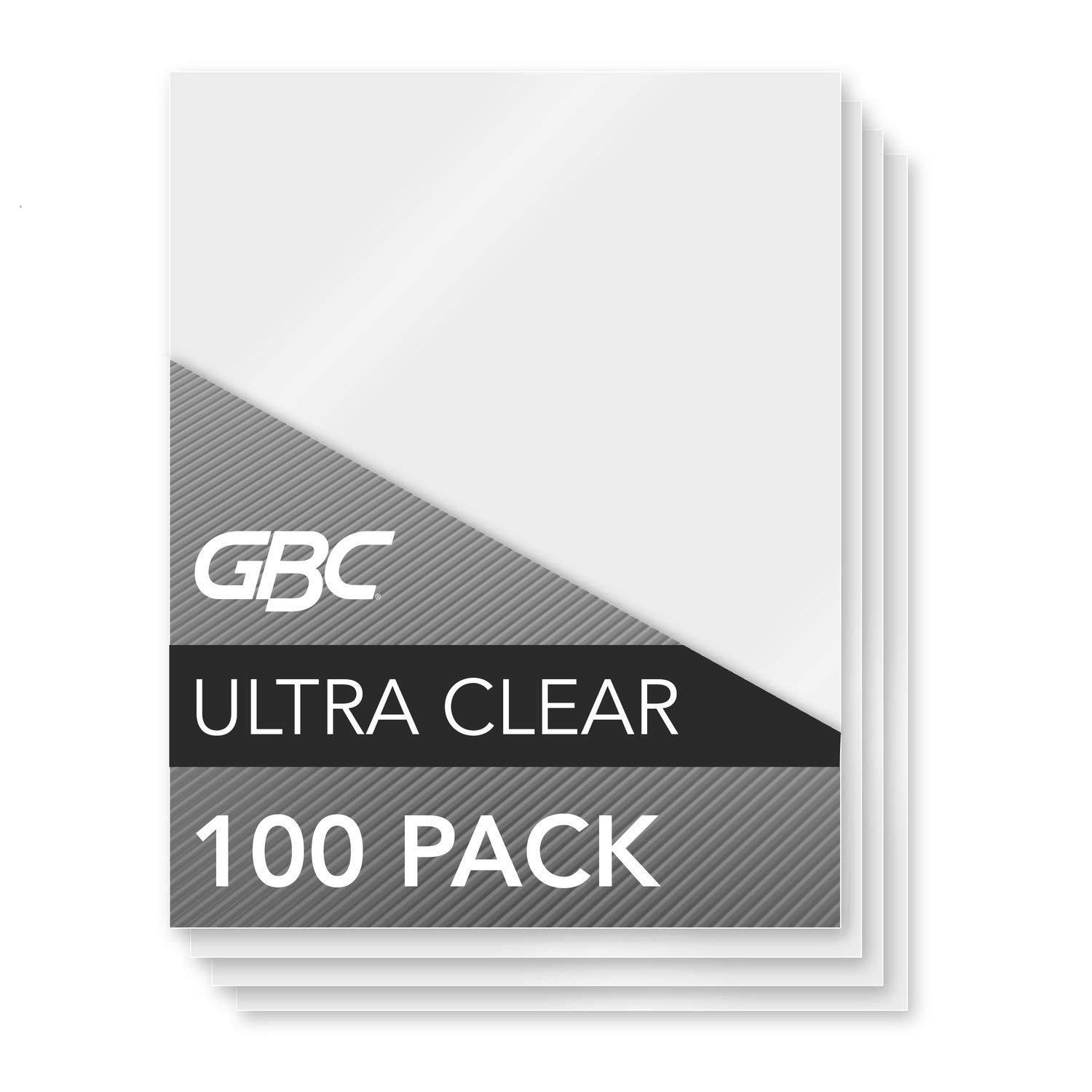 GBC Thermal Laminating Sheets 100-Pack - 5 Mil Letter Size Heat Seal Laminator Pouches for Documents, Photos & ID Cards - Ultra Clear Protective Film for School, Office & Home Use (3200654)
