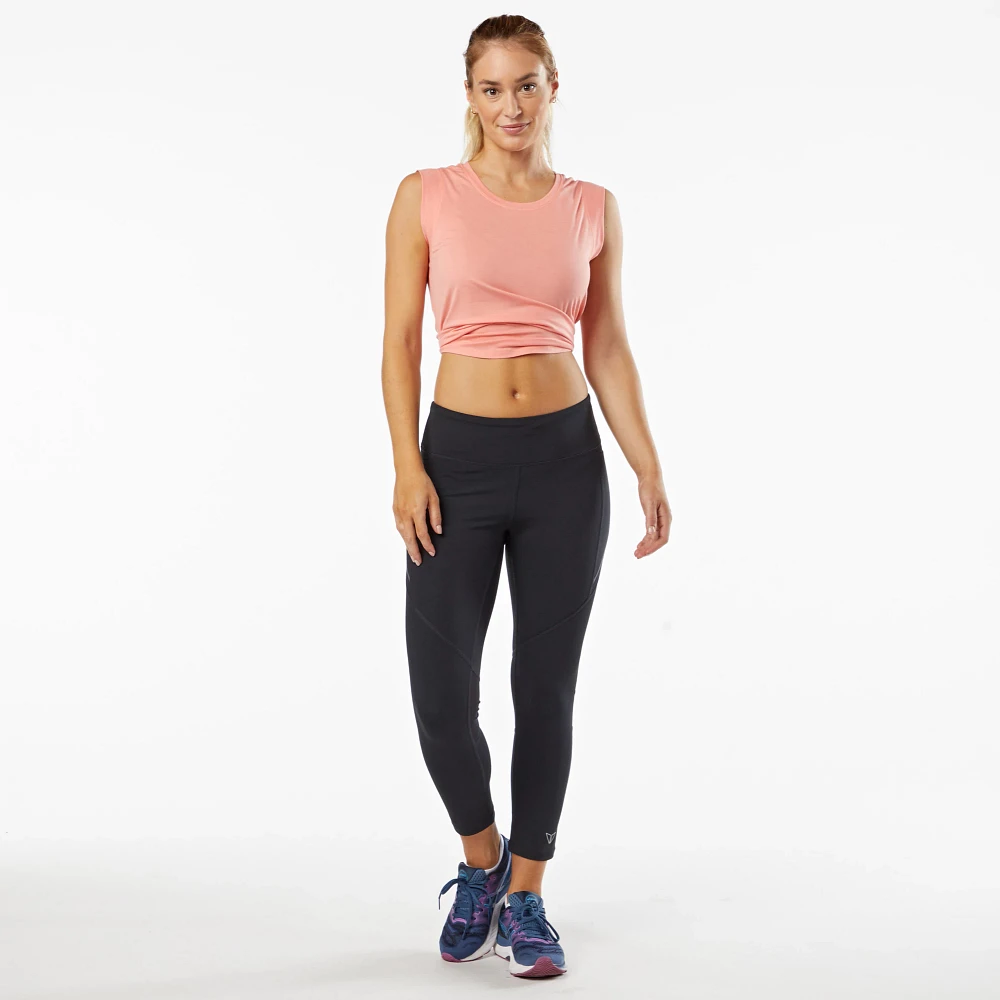 Korsa Women's Recharge 7/8 Compression Crop Top 3.0 - High Performance Workout & Yoga Activewear for Running, Gym & Fitness