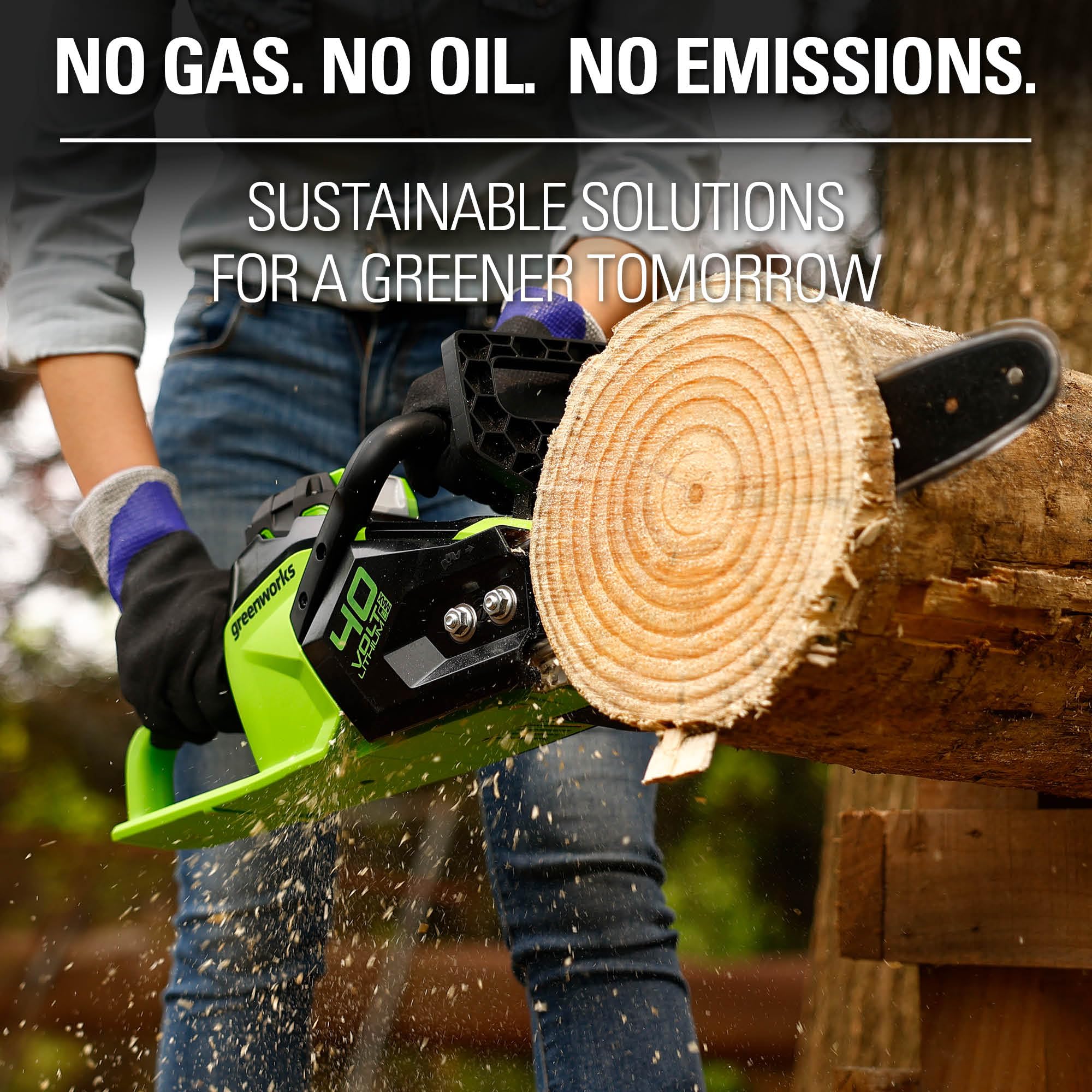 Greenworks 40V 14-Inch Cordless Chainsaw (Tool Only) - Perfect for Tree Trimming, Firewood Cutting, and Yard Maintenance
