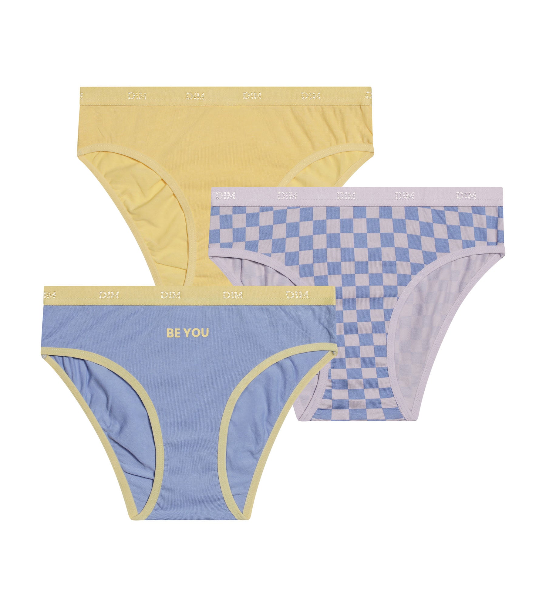 3 Pack Girls' Cotton Stretch Checkered Underwear - Soft & Breathable for Everyday Comfort - Perfect for School, Play & Sleepwear