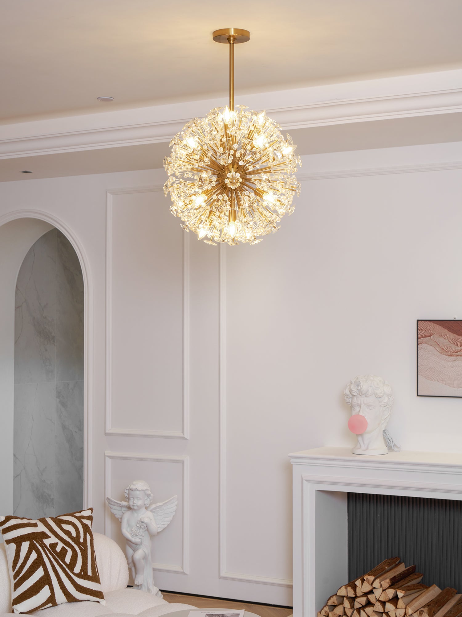 Dickinson Chandelier - Elegant Crystal Ceiling Light Fixture for Dining Room, Living Room & Bedroom | Modern Home Lighting Decor