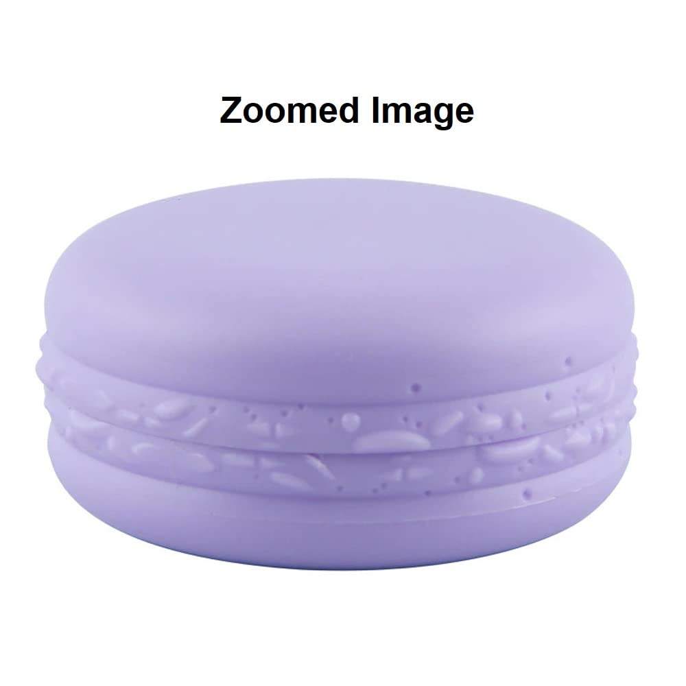 SpiderJuice 2-Pack 10g Cute Macaron-Shaped Refillable Empty Lip Balm Containers - Colorful Plastic Cosmetic Jars for DIY Lip Care, Travel & Gift Giving