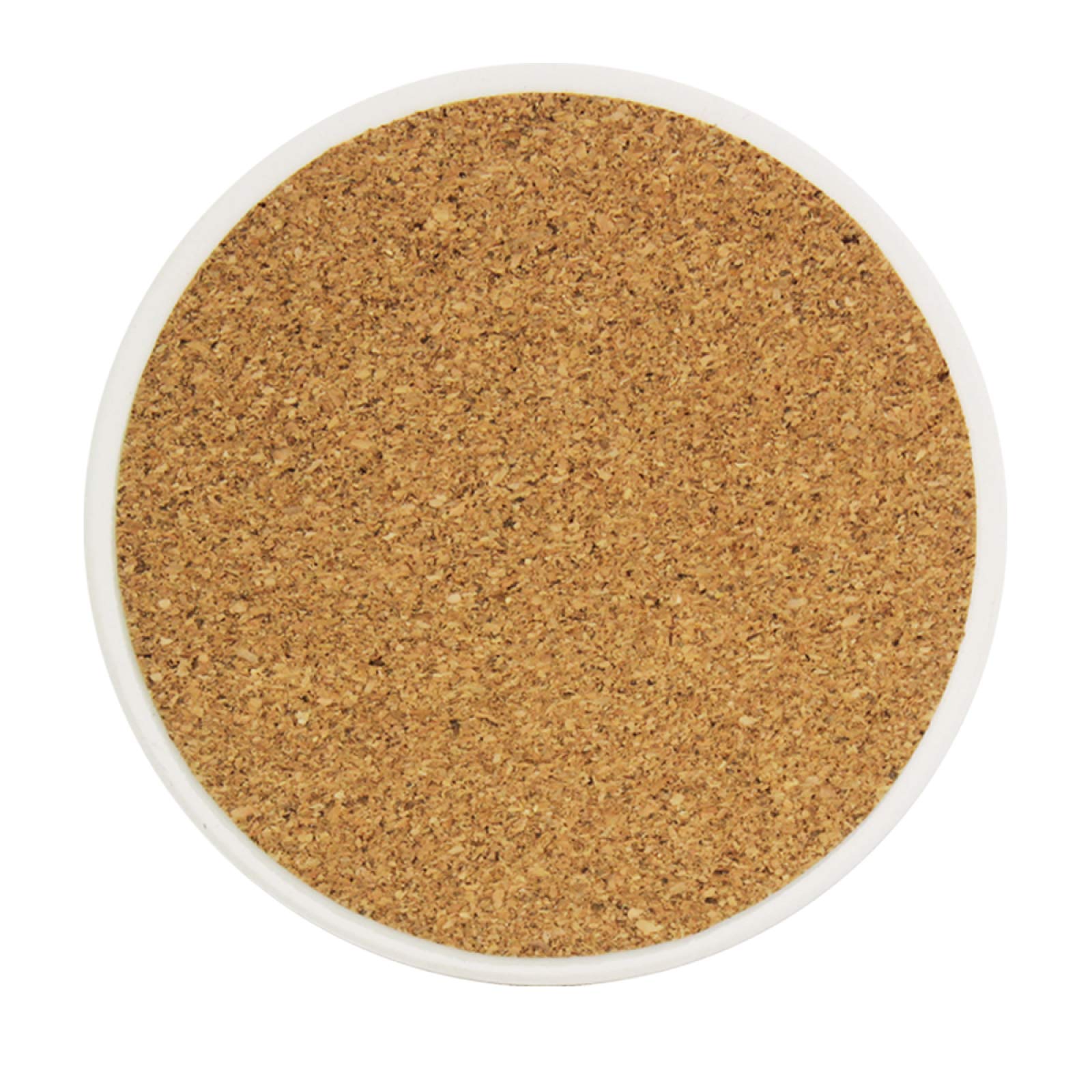 Qilmy Sunflower Ceramic Drink Coasters Set of 2 - Absorbent Stone Coasters with Cork Base for Mugs, Cups & Glasses - Perfect for Coffee Tables, Kitchen Countertops & Office Desks