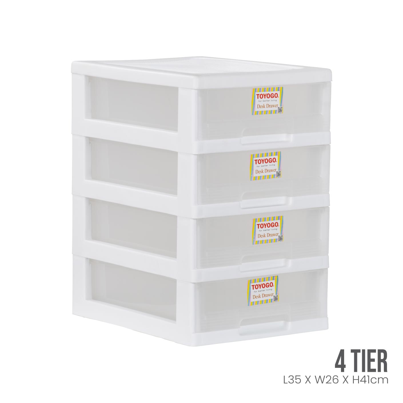 4-Tier Marine A4 Drawer Organizer - Heavy Duty Plastic Storage Cabinet for Office, Home & Boat - Perfect for Files, Documents, Tools & Supplies