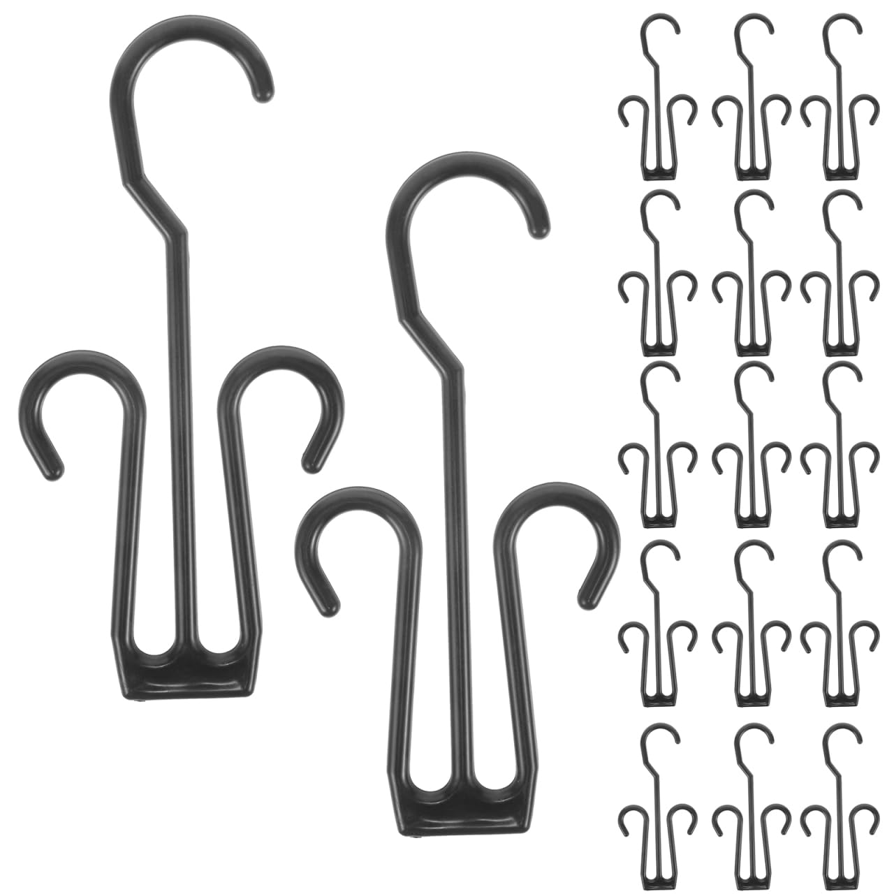 Cabilock 80Pcs Shoe Hanger Hooks - Heavy Duty Shoe Display Hooks for Closet Organizing, Space Saving Shoe Drying Rack Storage with Double Hooks - Perfect for Home, Retail Store & Shoe Organization Accessories