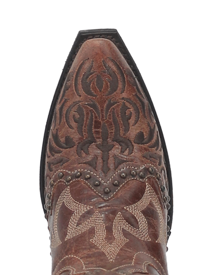 Laredo 52410 Women's Braylynn Leather Boots - Brown Cowboy Boots for Western Riding, Country Fashion & Outdoor Activities