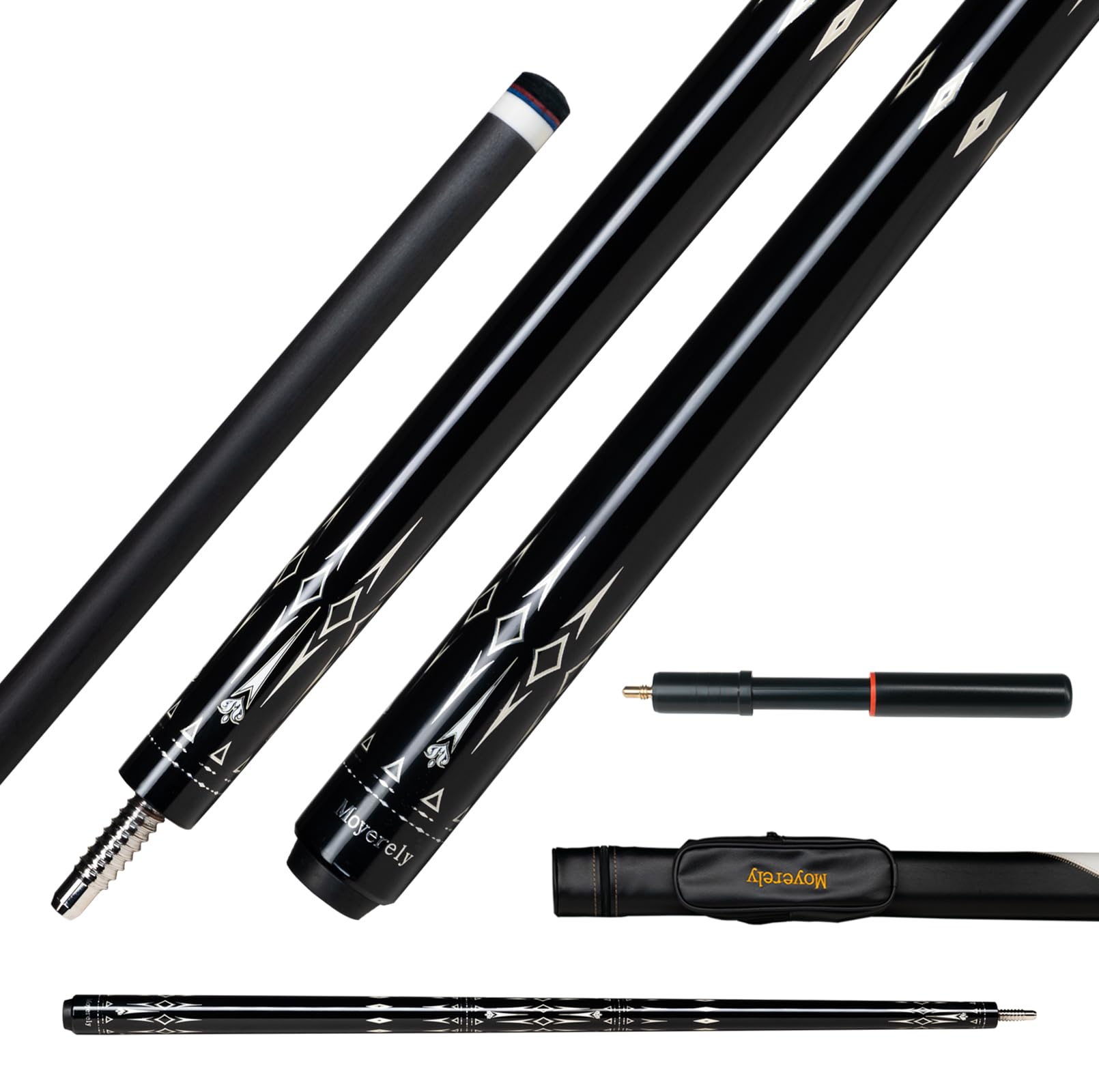 Premium Carbon Fiber Pool Cue Stick - 11.8mm/12.5mm Low Deflection Professional Billiard Cue with Protective Case | Ideal for Tournament Play & Home Pool Tables