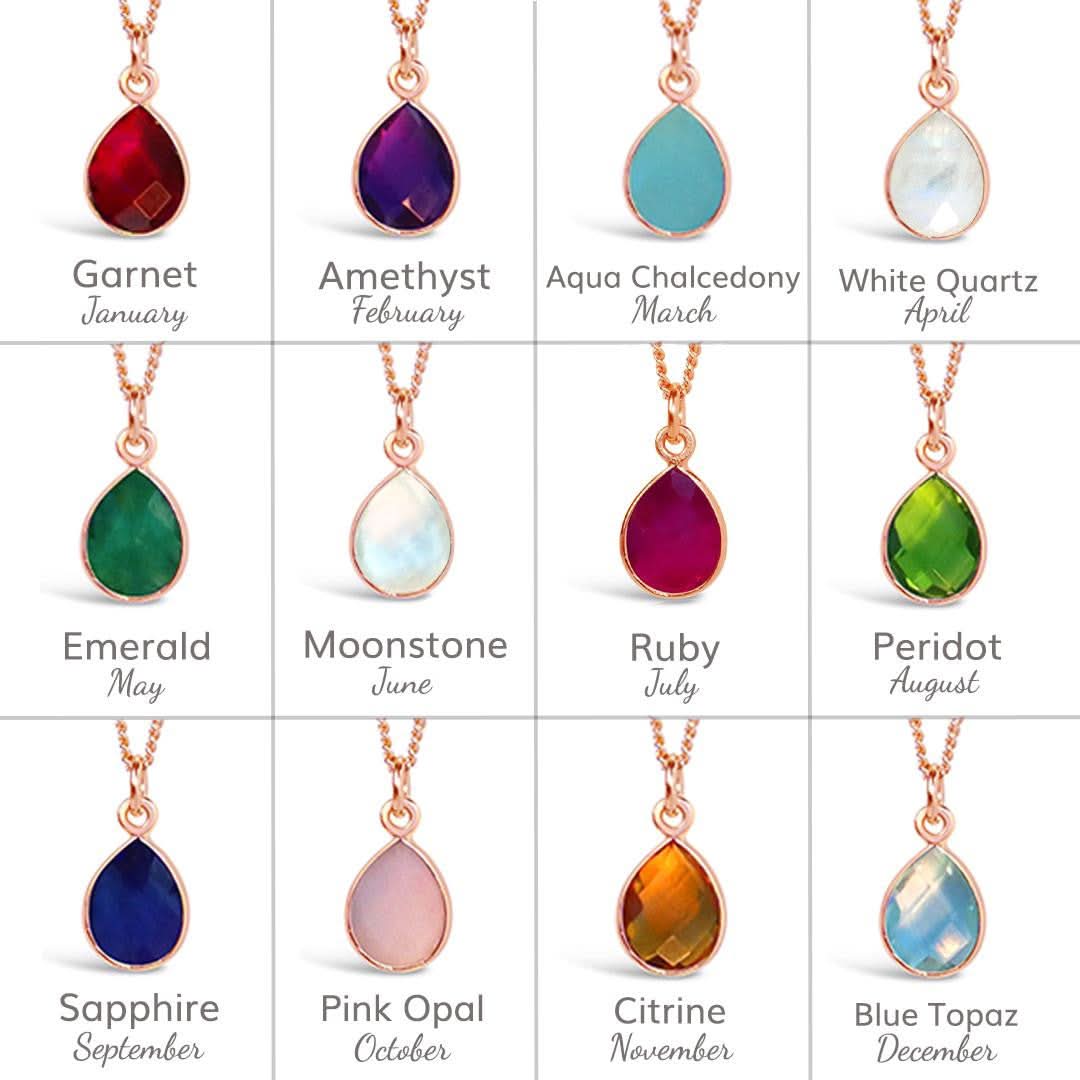 Moonstone Charm Necklace in Rose Gold | June Birthstone Jewelry for Women | Perfect Gift for Birthday, Anniversary & Special Occasions