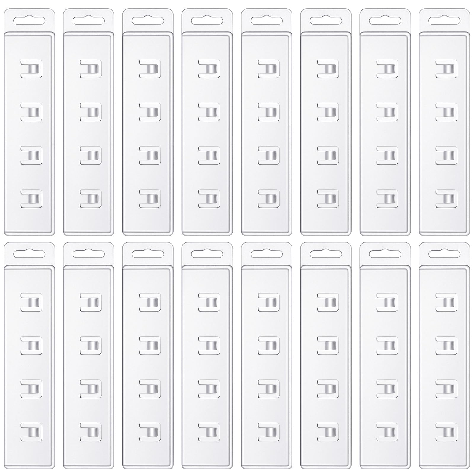Sinmoe 10 Pack Clear Plastic Vertical Half Card ID Badge Holder - Easy Slide Swipe Holder with Gripper for ID, Credit & Name Cards - Perfect for Office, School & Security Access