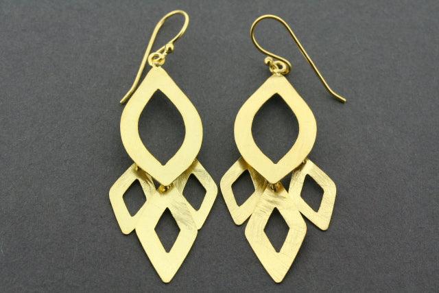 Hakea Drop Earrings - 14K Gold Plated Dangle Earrings for Women | Elegant & Lightweight for Parties, Weddings & Everyday Wear