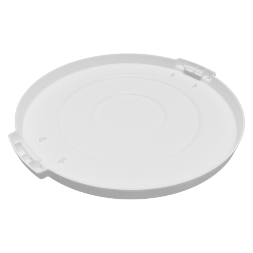 Carlisle 84101102 10 Gallon White Bronco Round Waste Trash Can Lid - Durable Kitchen & Office Trash Bin Cover for Home, Restaurant & Commercial Use