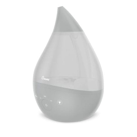4-in-1 Crane Drop Top Fill Humidifier with Sound Machine - Clear/White | Ultrasonic Cool Mist Humidifier for Bedroom, Nursery & Office | Quiet Air Moisturizer with Night Light & Essential Oil Diffuser