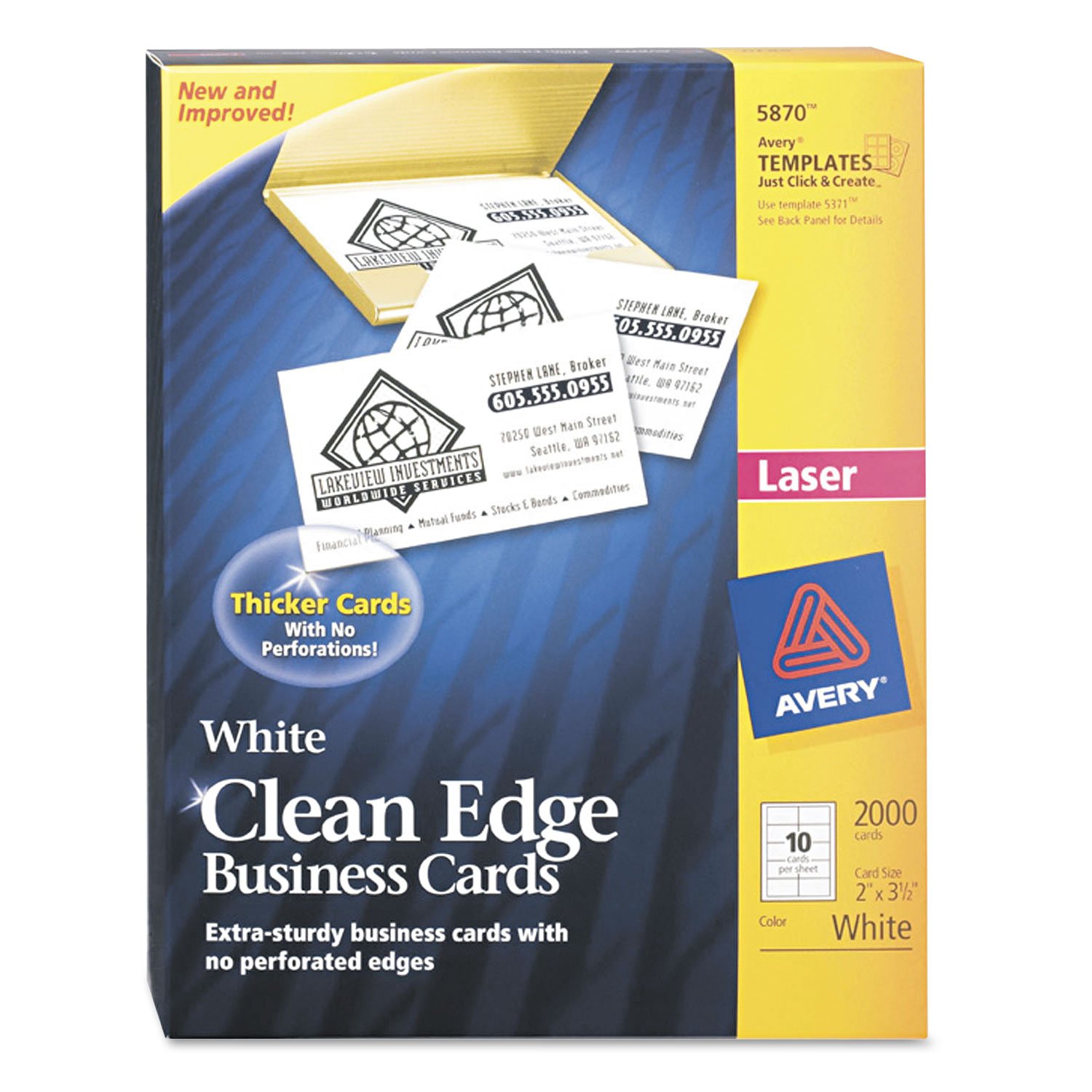 Avery Clean Edge Business Cards - 3.5