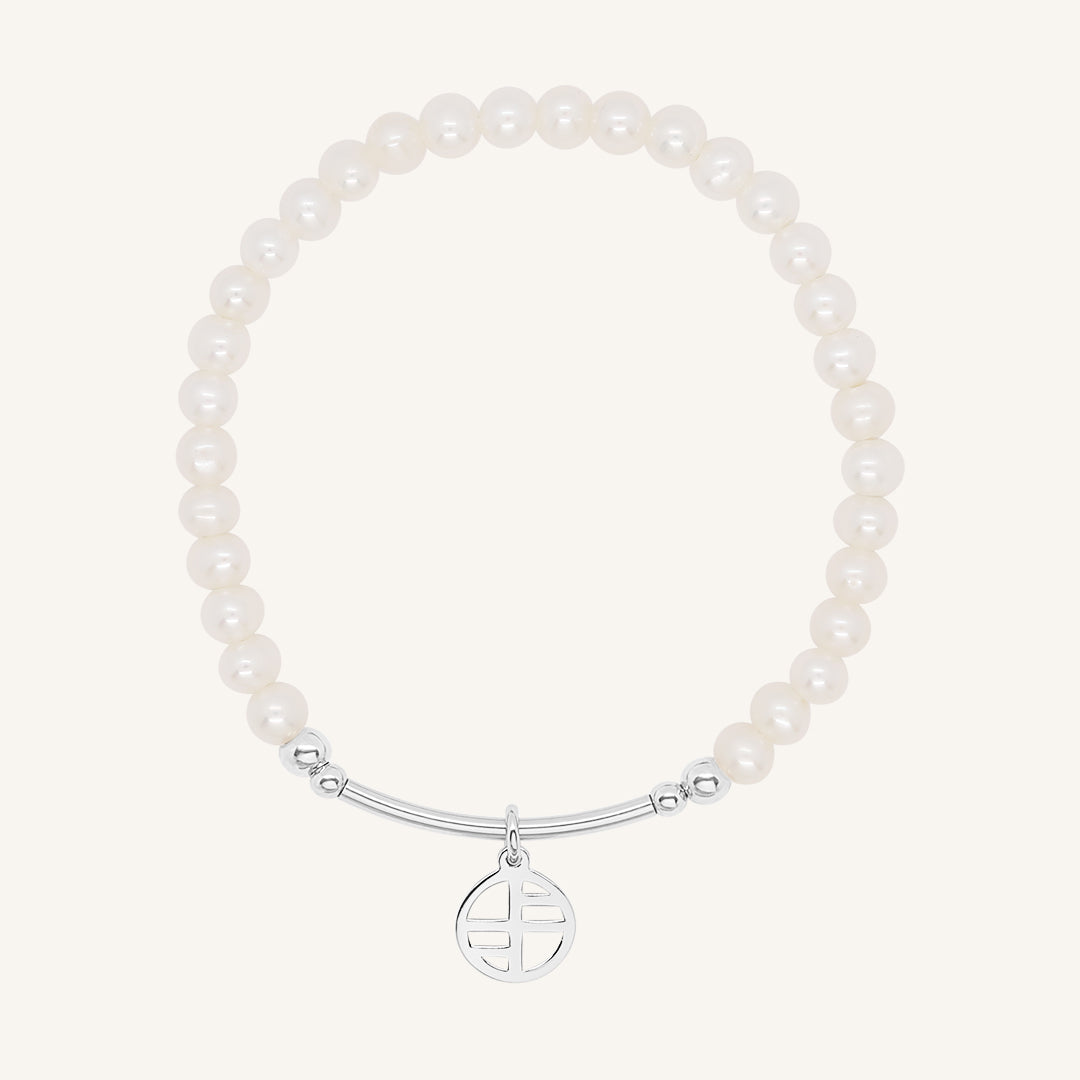 4mm Genuine Pearl Charm Bracelet - Stone of Potential & Good Luck - Perfect for Gifts, Weddings, and Everyday Elegance