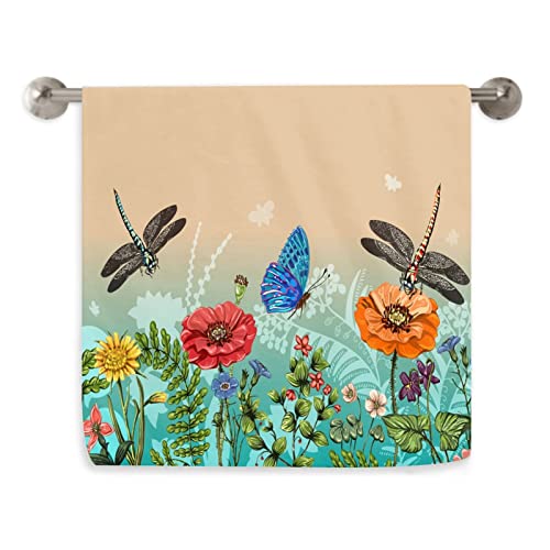 Dragonflies Butterfly Flowers