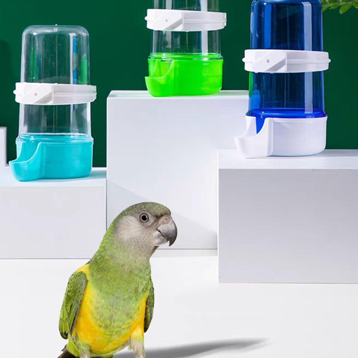 16.9oz Automatic Bird Drinking Water Bottle & Food Feeder - Cage-Mounted Water Dispenser for Small Pets - Ideal for Birds, Hamsters, and Small Animals