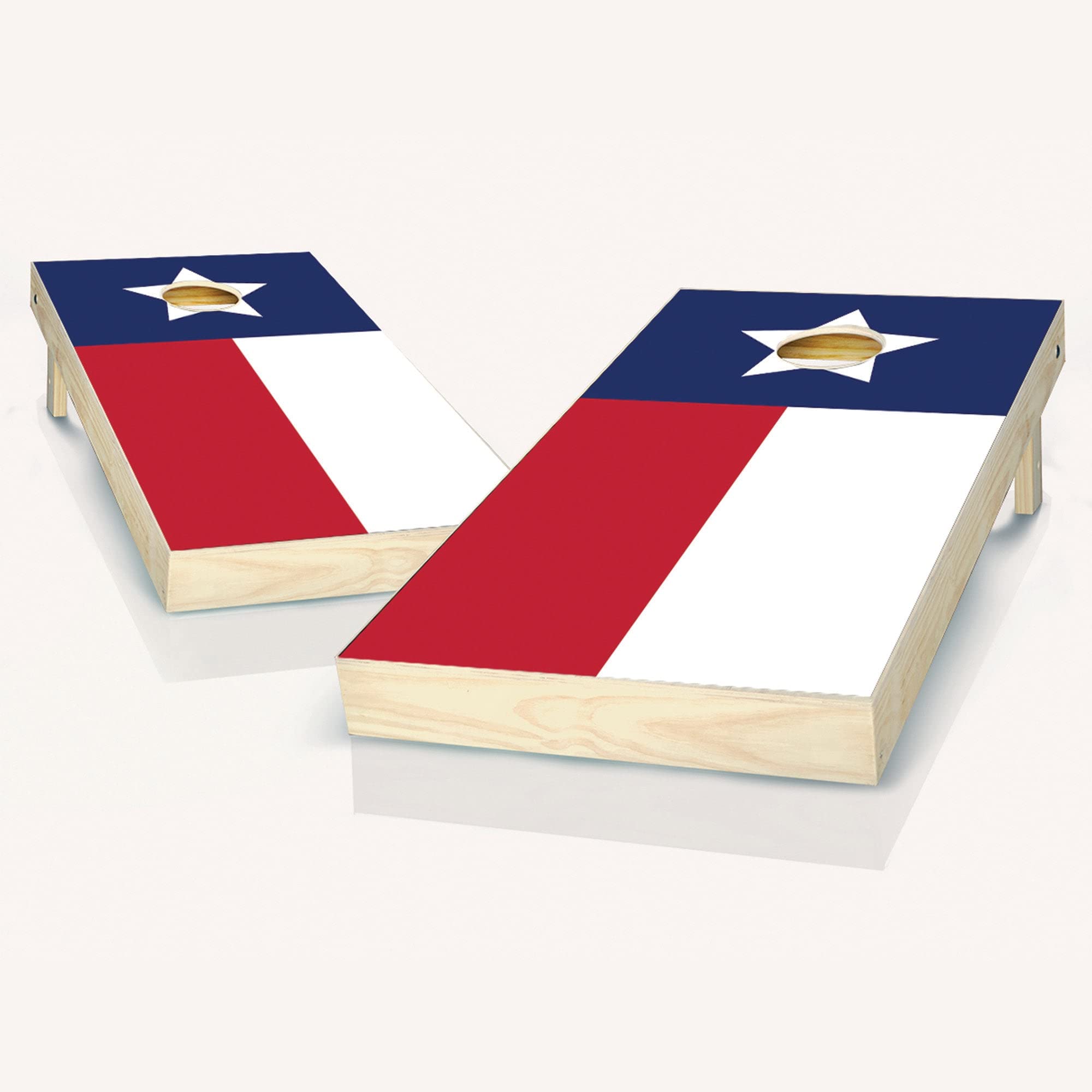 Skip's Garage Texas State Flag Cornhole Board Set - Regulation Size Cornhole Game with Boards, Optional LED Lights & Carrying Cases - Perfect for Backyard BBQs, Tailgating, and Outdoor Parties