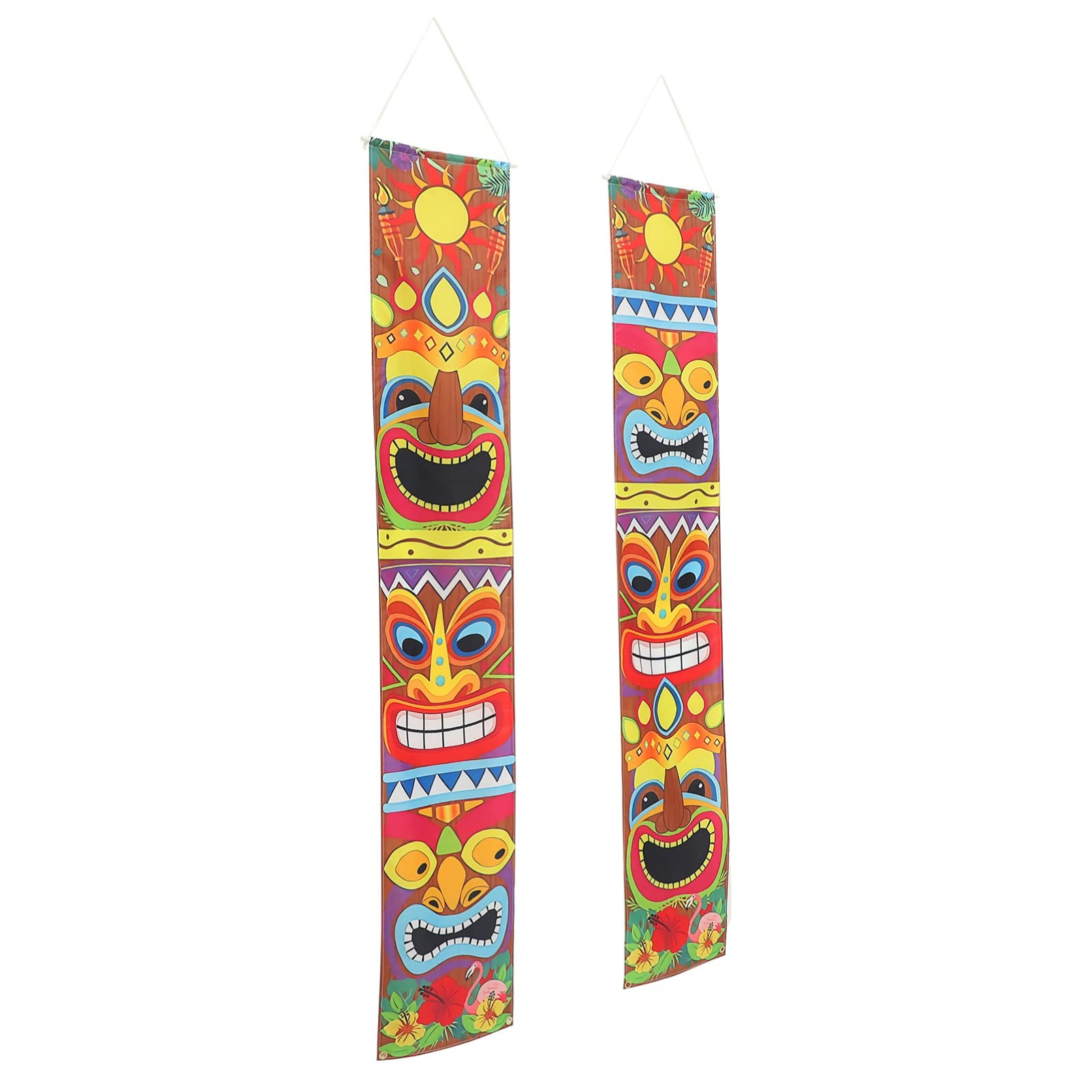 Hawaiian Party Porch Sign Set - Summer Luau Banner for Outdoor Front Door, Wall Hanging Decor, Backdrop for Indoor & Yard - Perfect for Beach Themed Parties, Backyard BBQs, and Tropical Celebrations