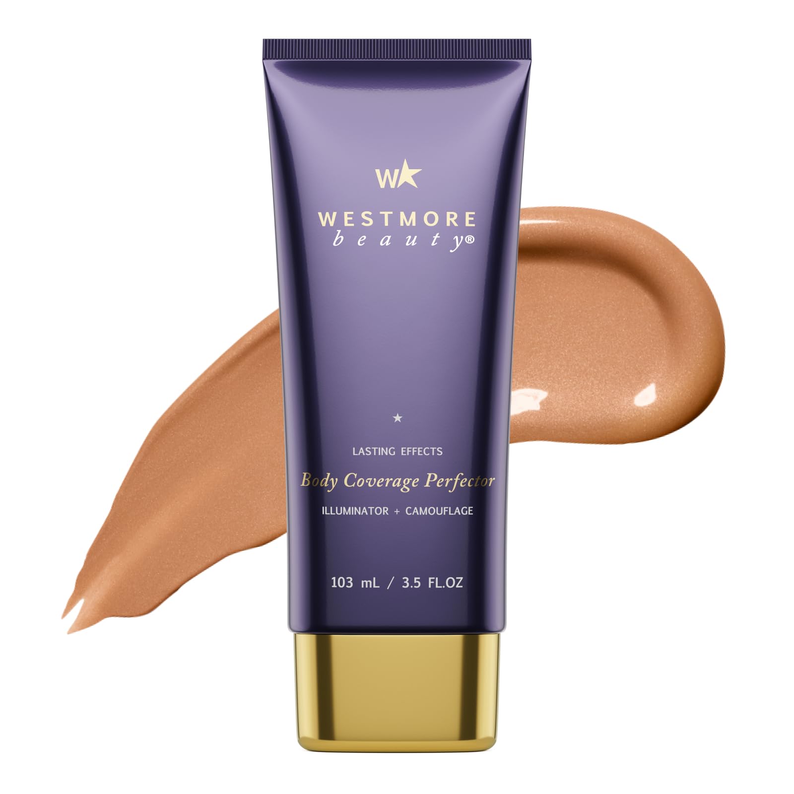 Westmore Beauty Waterproof Leg & Body Makeup - Tattoo Cover Up Foundation - Full Coverage Concealer - 7 Oz (Golden Radiance) - Perfect for Special Occasions, Weddings & Daily Wear