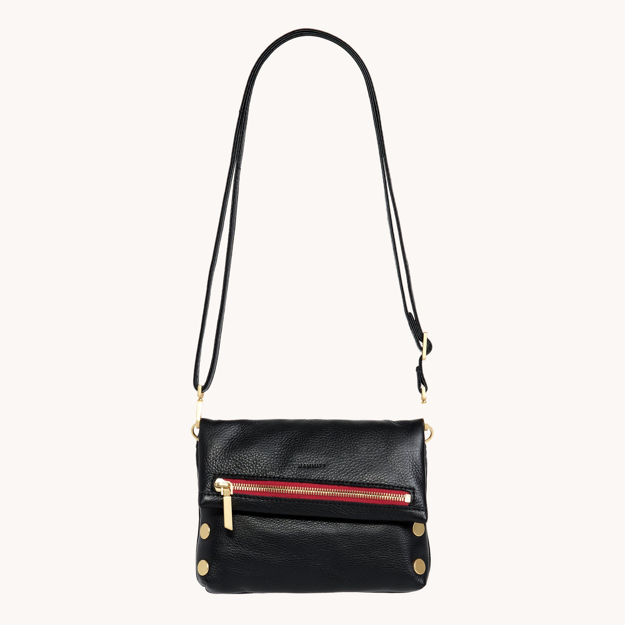 VIP Black & Brushed Gold Red Zip Wallet - Slim & Stylish for Everyday Use, Travel, and Special Occasions