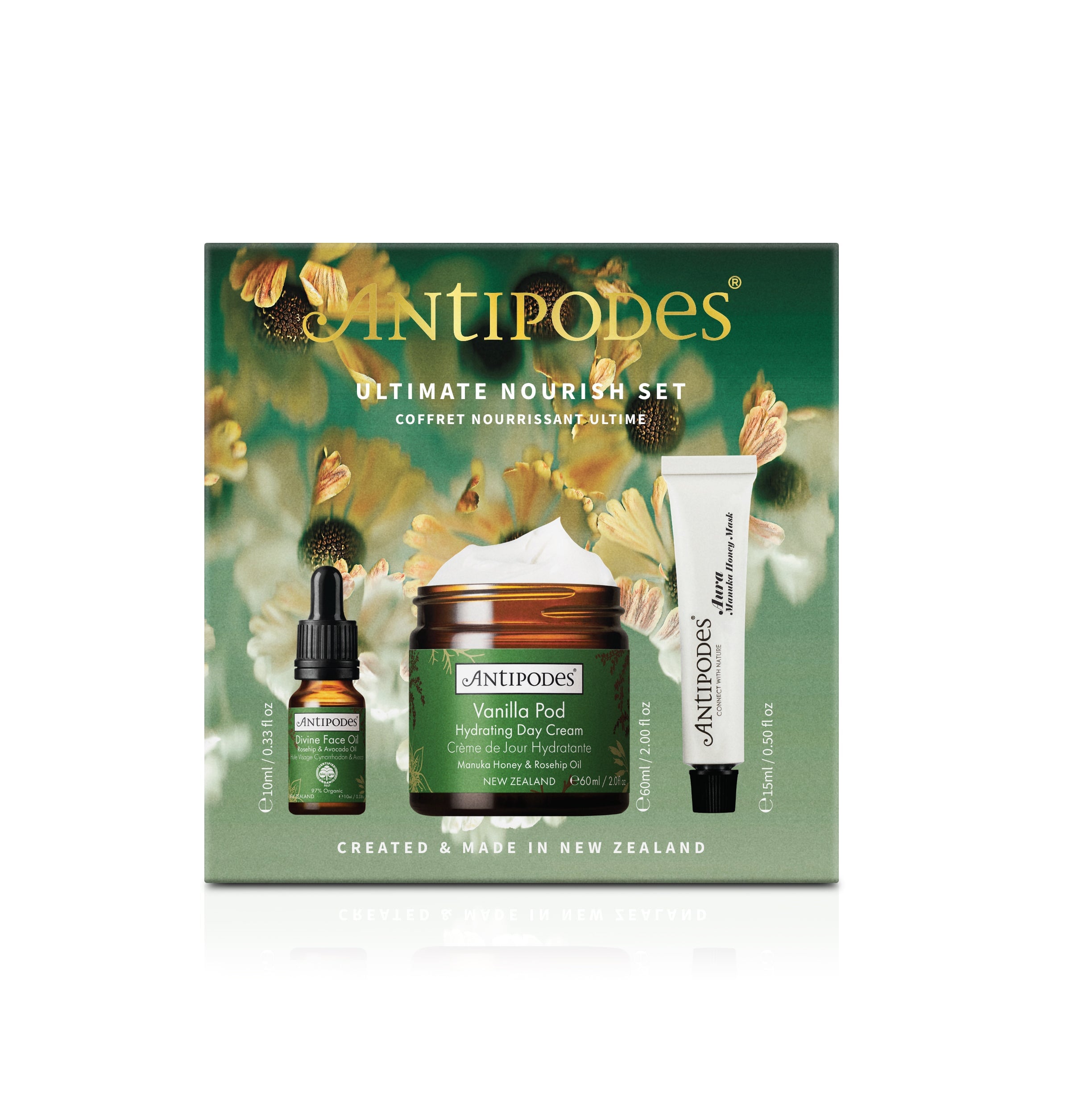Antipodes Ultimate Nourish Gift Pack - Organic Skincare Set for Hydration & Anti-Aging | Perfect for Holidays, Birthdays & Self-Care Gifts