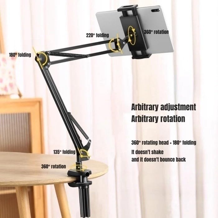 360° Adjustable Phone Stand for TikTok Live & Bed Use - Portable Holder