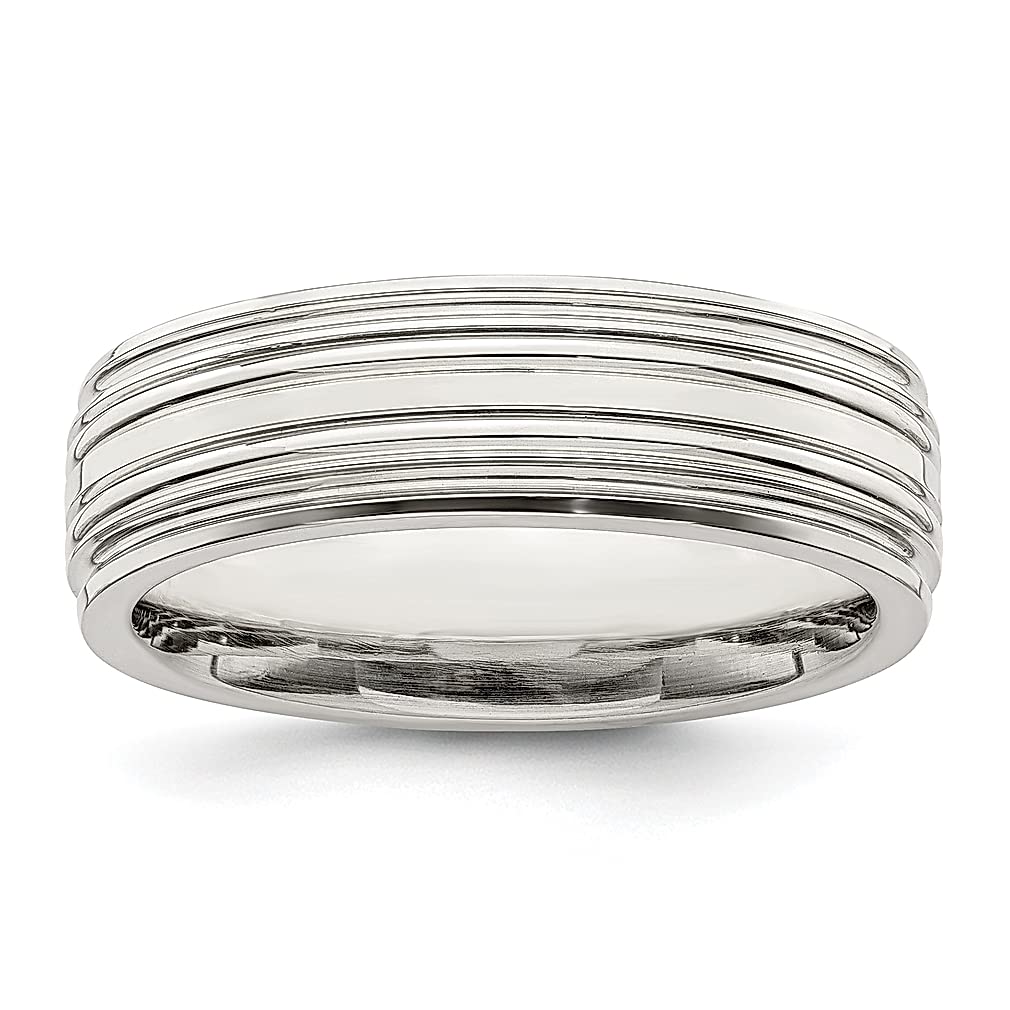 925 Sterling Silver 6mm Flat Grooved Wedding Band Ring - Size 12.5 - Elegant Fine Jewelry for Women - Perfect Anniversary, Engagement & Wedding Gift - Ideal for Bridal, Proposal & Everyday Wear