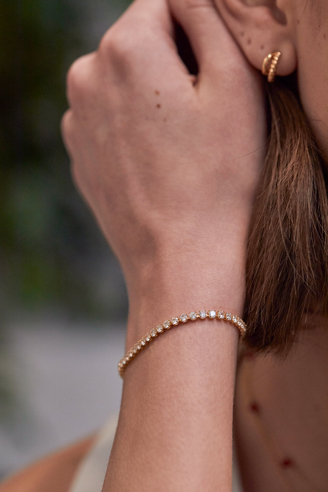 Stylish Tennis Chain Amelia Bracelet for Women - Elegant Gold/Silver Jewelry for Everyday Wear & Special Occasions