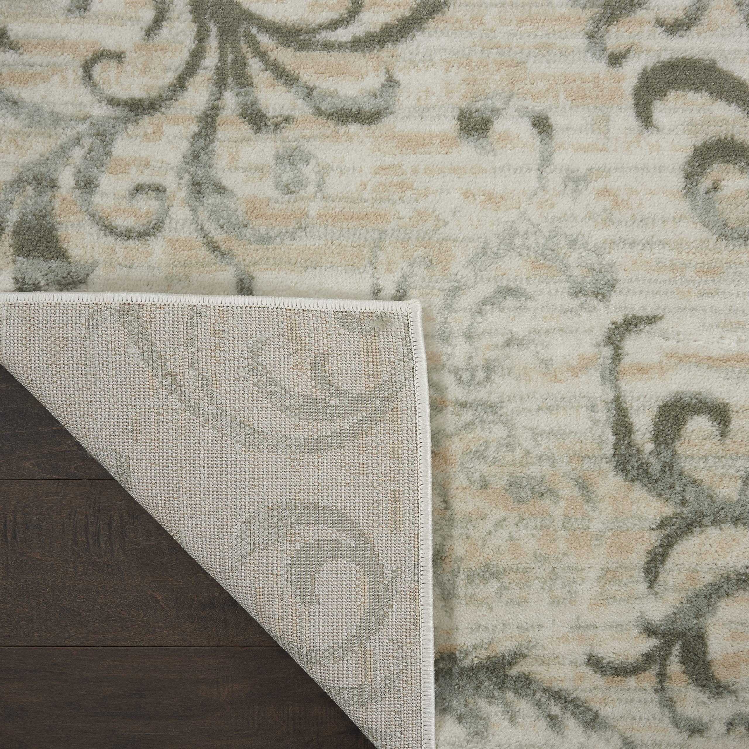 Nourison Euphoria Farmhouse & Country Bone 9' x 12' Area Rug - Easy Cleaning, Non-Shedding, Soft & Durable - Perfect for Bedroom, Living Room, Dining Room & Kitchen Decor (9x12) - Cozy Farmhouse Style for Family Gatherings & Relaxation