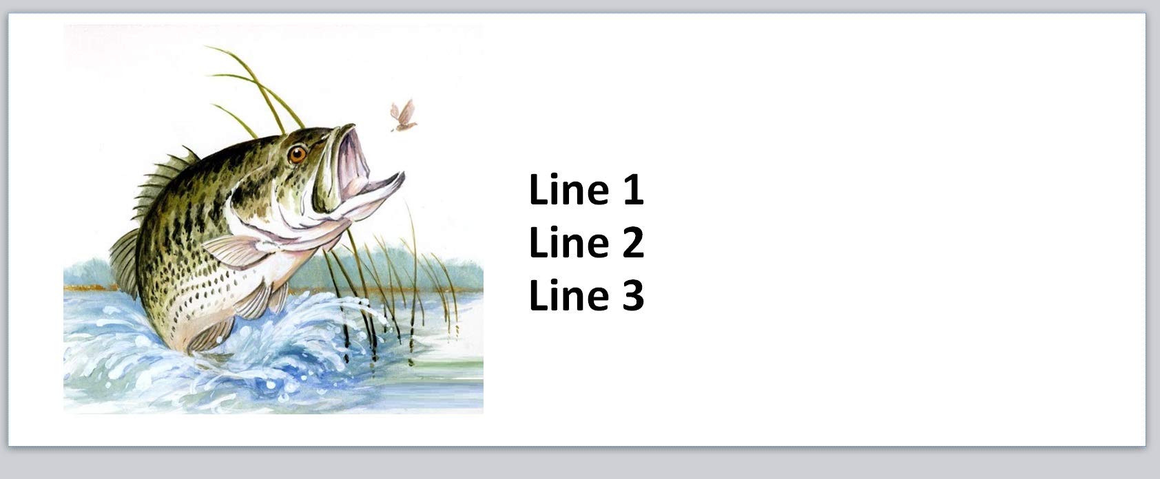 Personalized Fishing Return Address Labels - Fish & Lure Design for Mail & Invitations
