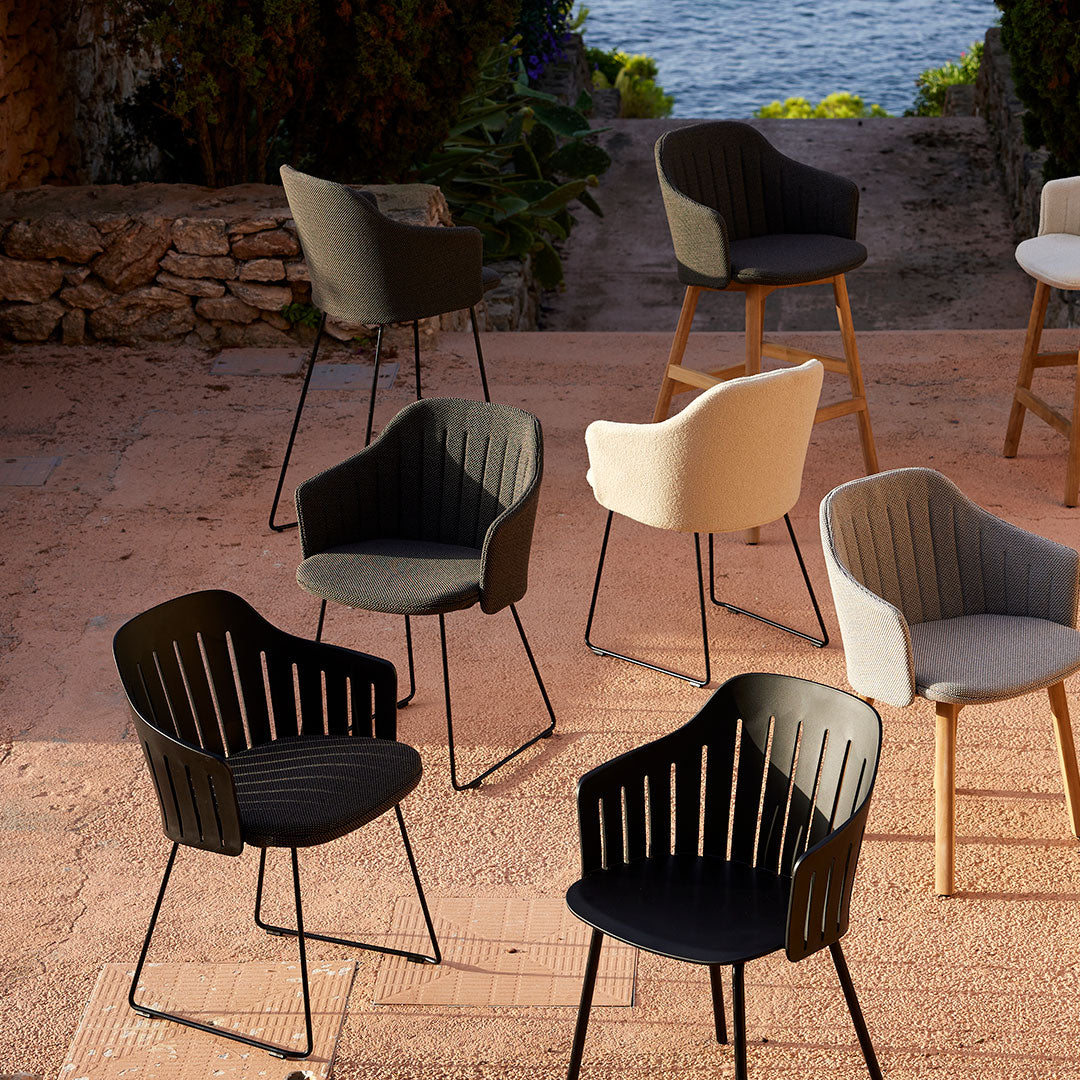 Premium Outdoor Chair with Comfortable Seat Cushion & Sturdy Wood Base - Perfect for Patio, Garden, Poolside, and Backyard Relaxation