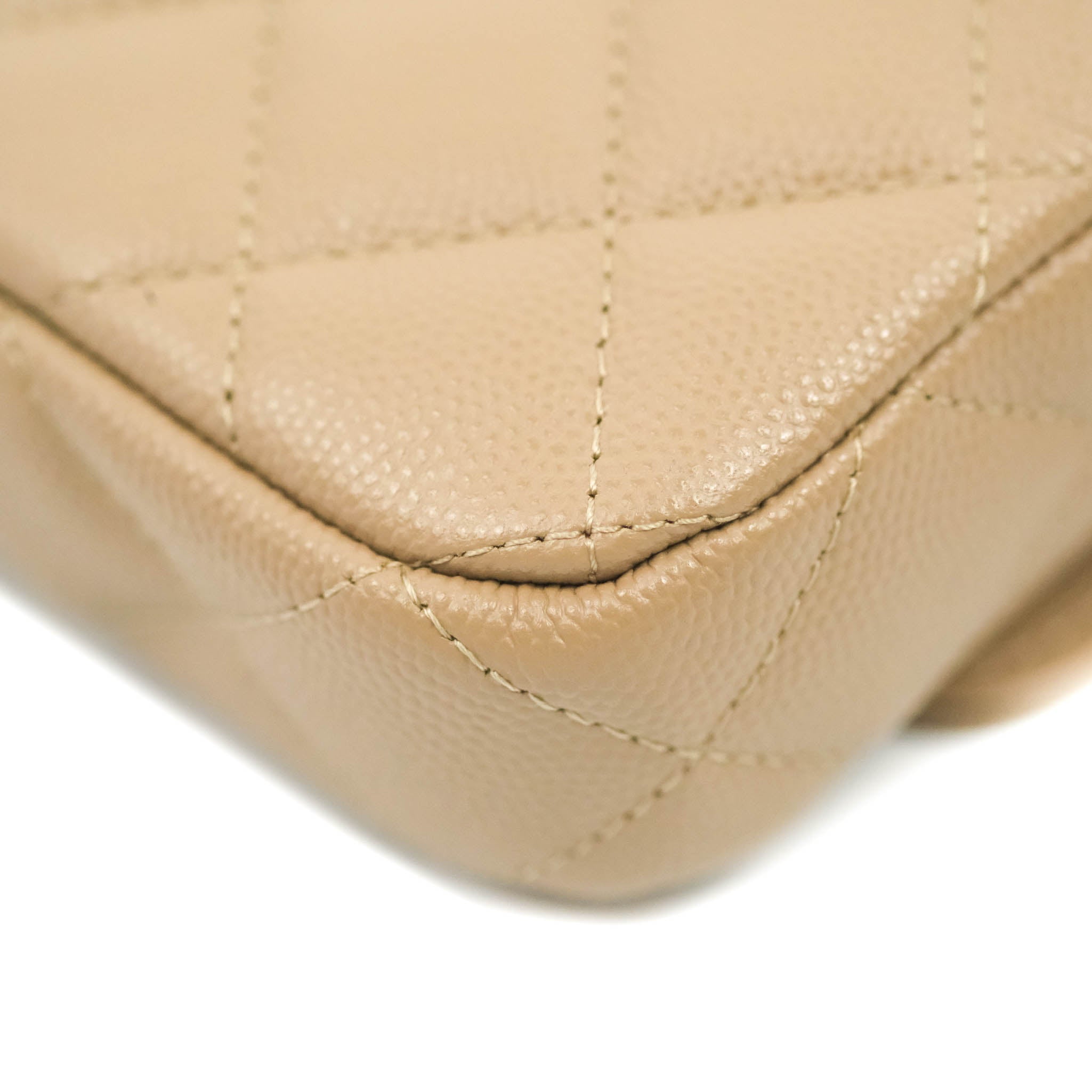 Chanel Classic Flap Phone Holder with Chain - Dark Beige Caviar Leather & Gold Hardware 22A Collection | Luxury Phone Crossbody Bag for Women | Perfect for Parties, Shopping & Everyday Use