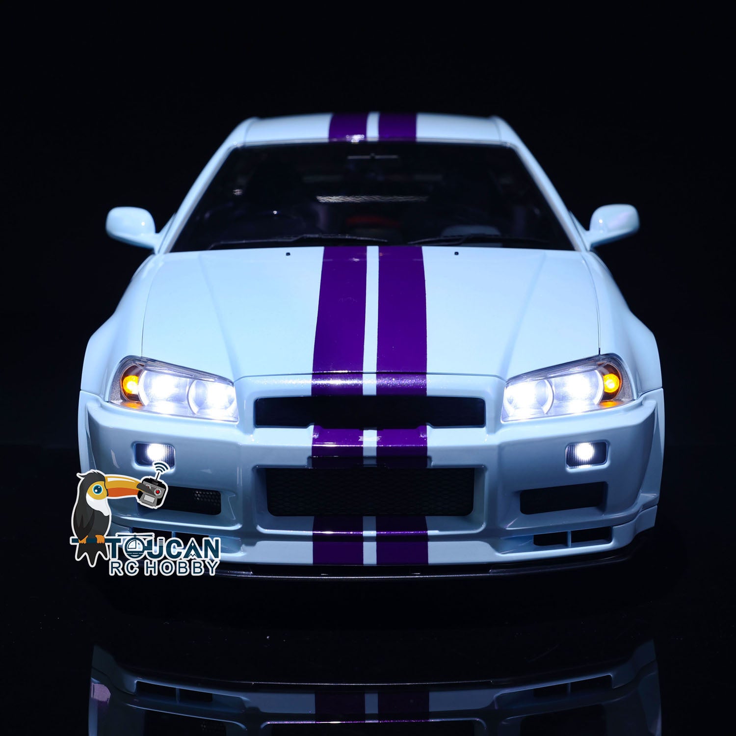 1:8 Scale RC Drift Car - 4WD Remote Control RTR Nissan R34 Model with Brushless Motor | High Speed Hobby Grade DIY Assembled Painted Toy | Perfect for Drift Racing, Backyard Fun & RC Enthusiasts