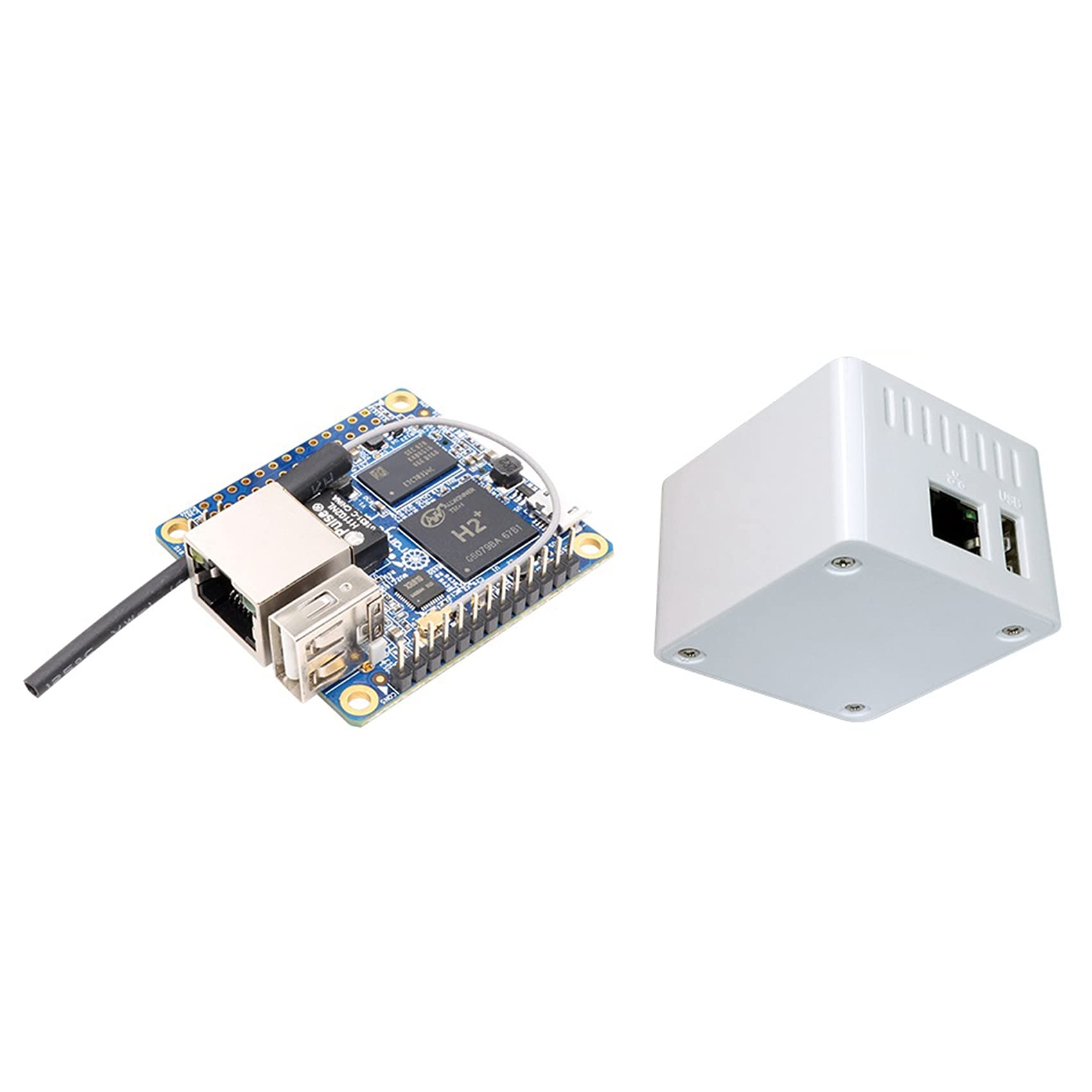 Orange Pi Zero LTS 512MB Development Board with Protective White Case - H3 Quad Core Open-Source SBC for DIY Projects, IoT & Home Automation (Blue) - Model 500080891