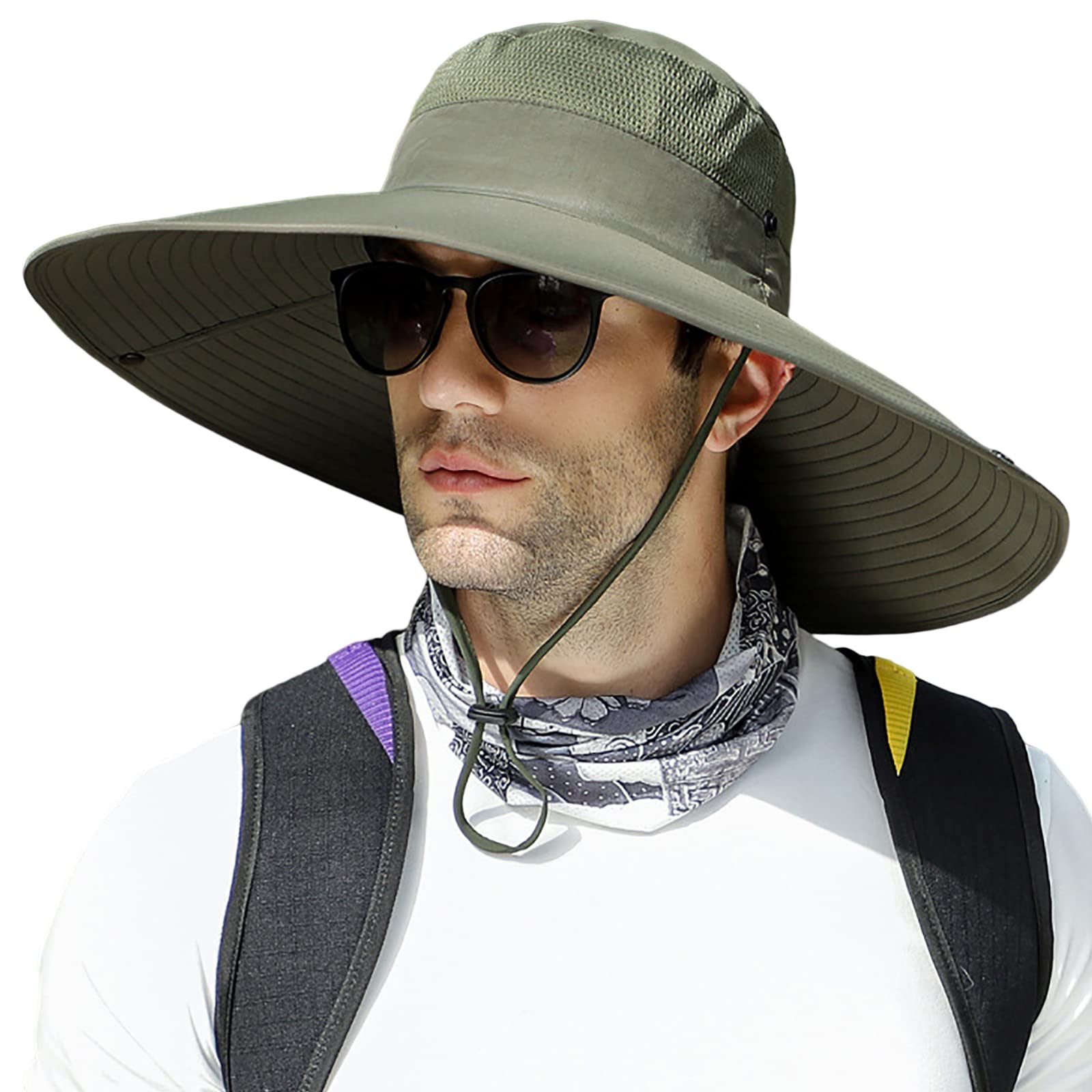Stylish Super Wide Brim Sun Hat for Men & Women - UPF 50+ UV Protection Fishing Bucket Hat, Safari & Cowboy Hat - Perfect for Beach, Outdoor Activities & Travel